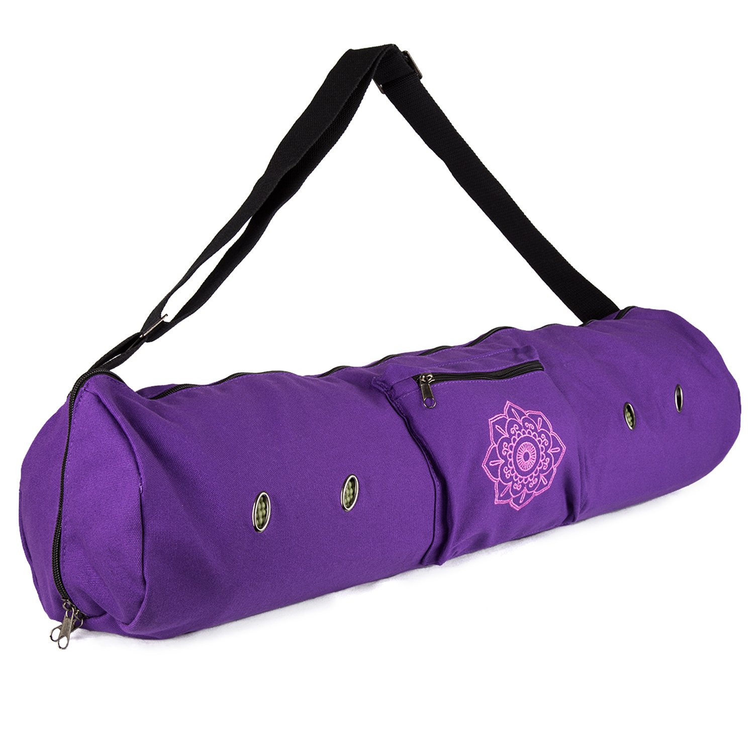 Air Vent Yoga Mat Bag Purple Flower