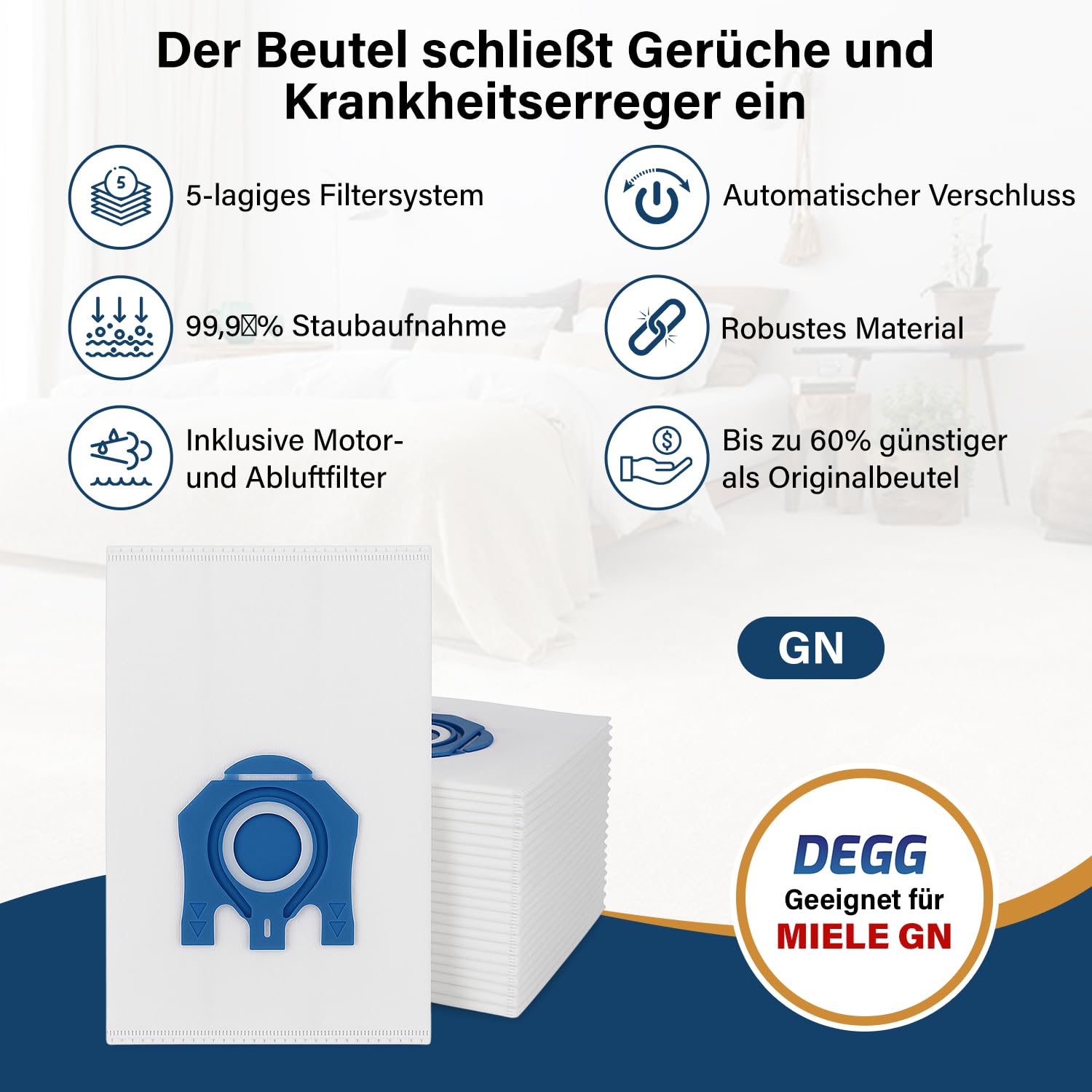 DEGG® Staubsauger Zubehör Set, Kompatibel mit Miele GN