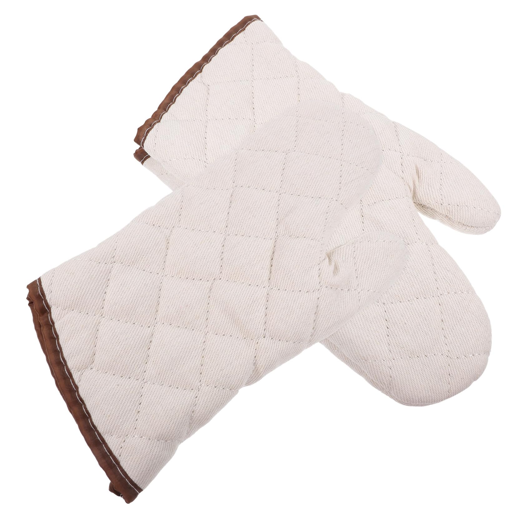 BESTYASH 1Pair Scald Baking Gloves Heat Resistant Kitchen Oven Mitts for Grilling BBQ and Baking Comfortable Fit Lightweight Easy to Use High Temperature Protection