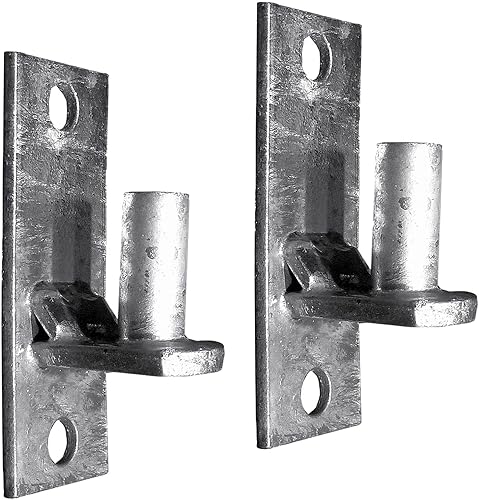 Miniatura 54 de Bisagra de poste de puerta de valla de enlace de cadena de 2-3/8 pulgadas, uso para poste/tubería de 2-3/8 pulgadas de diámetro exterior, bisagra