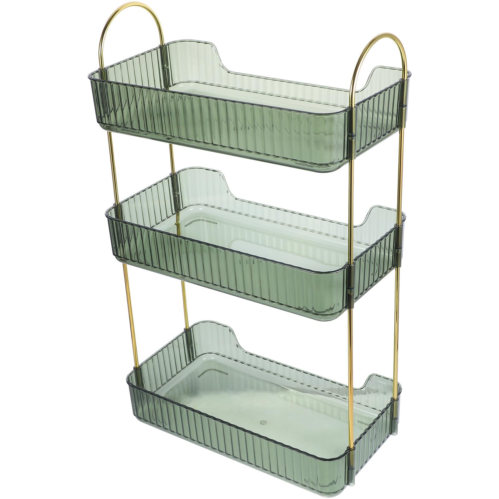 Organisateur de Comptoir de Salle de Bain Support de Rangement Trois Niveaux PET