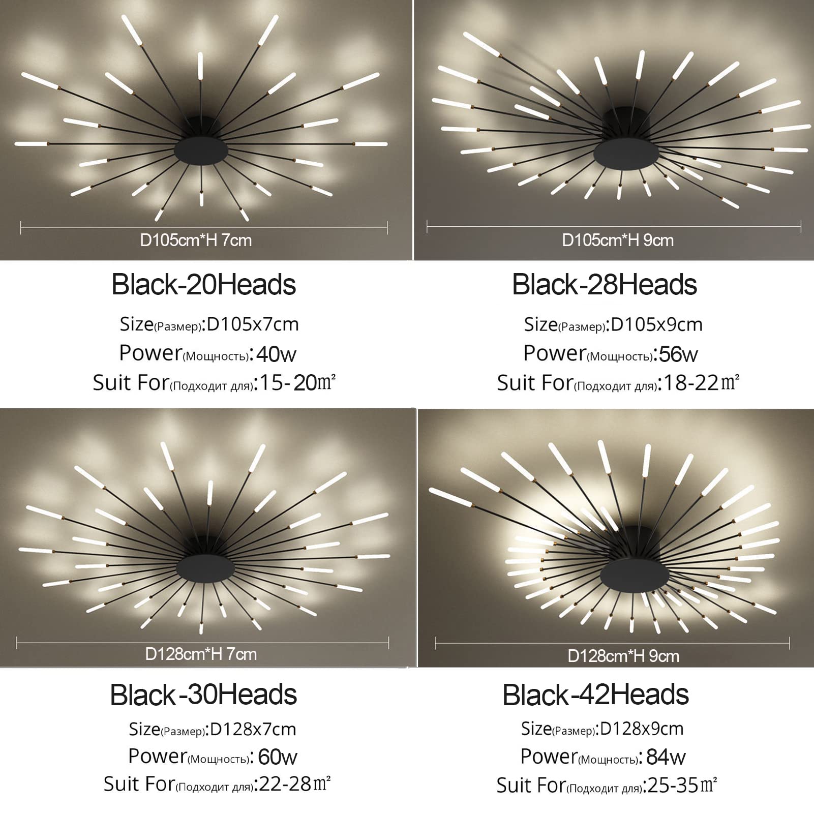 Lampa wisząca,Nowoczesne oświetlenie sufitowe LED, czarna lampa sufitowa do montażu podtynkowego akrylowy abażur żyrandol, żyrandole fajerwerków oświetlenie sufitowe, nowoczesne oświetlenie