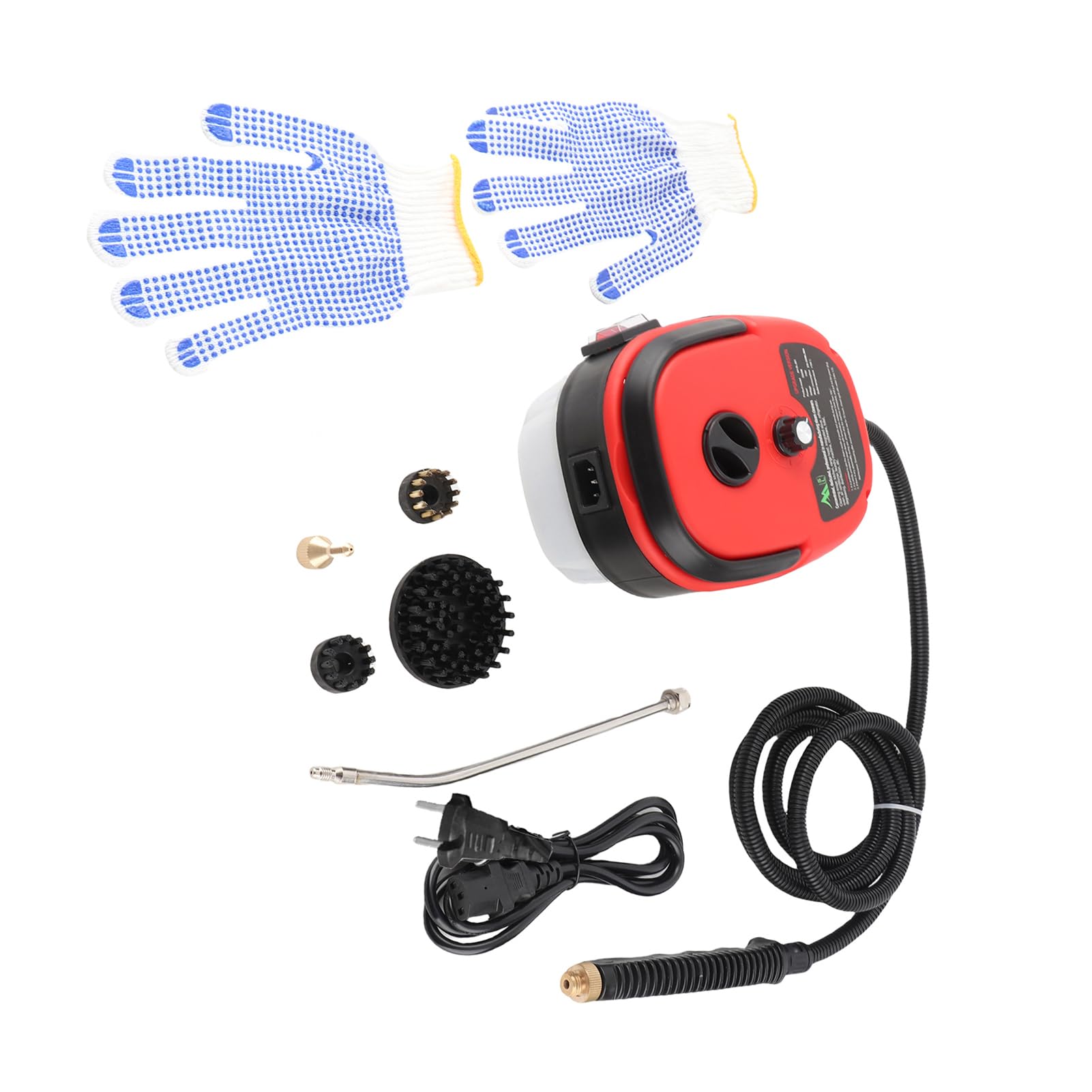 Kavolet Limpiador de vapor multifunción de 2500W, alta temperatura, prensado, vapor, máquina de limpieza con cabezales de cepillo portátil, limpiador a vapor