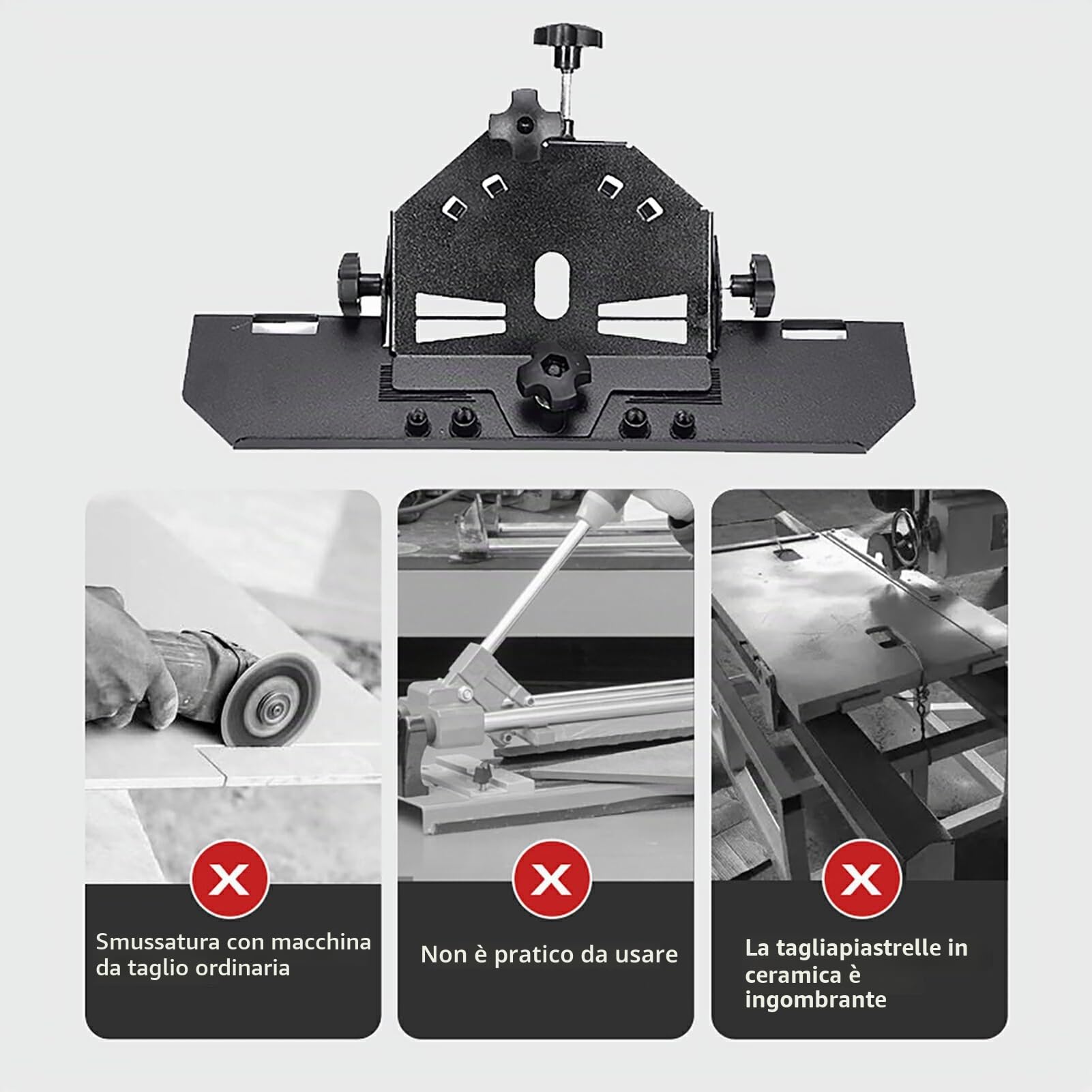 Macchina per Scafagnare Piastrelle, Taglia Piastrelle Manuale a 45 Gradi in Lega di Alluminio per Piastrelle di Ceramica e Marmo, Taglia Piastrelle da 115-125mm per Piastrelle in Ceramica e Marmo