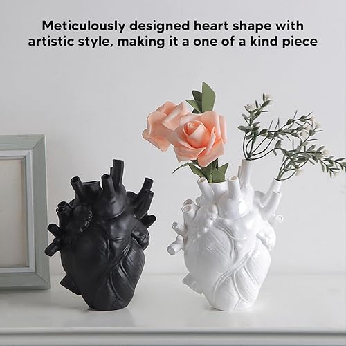 Miniatura 3 de Escultura de jarrón de corazón, maceta decorativa en forma de corazón, maceta moderna y exquisita maceta de escritorio, decoración para el hogar,