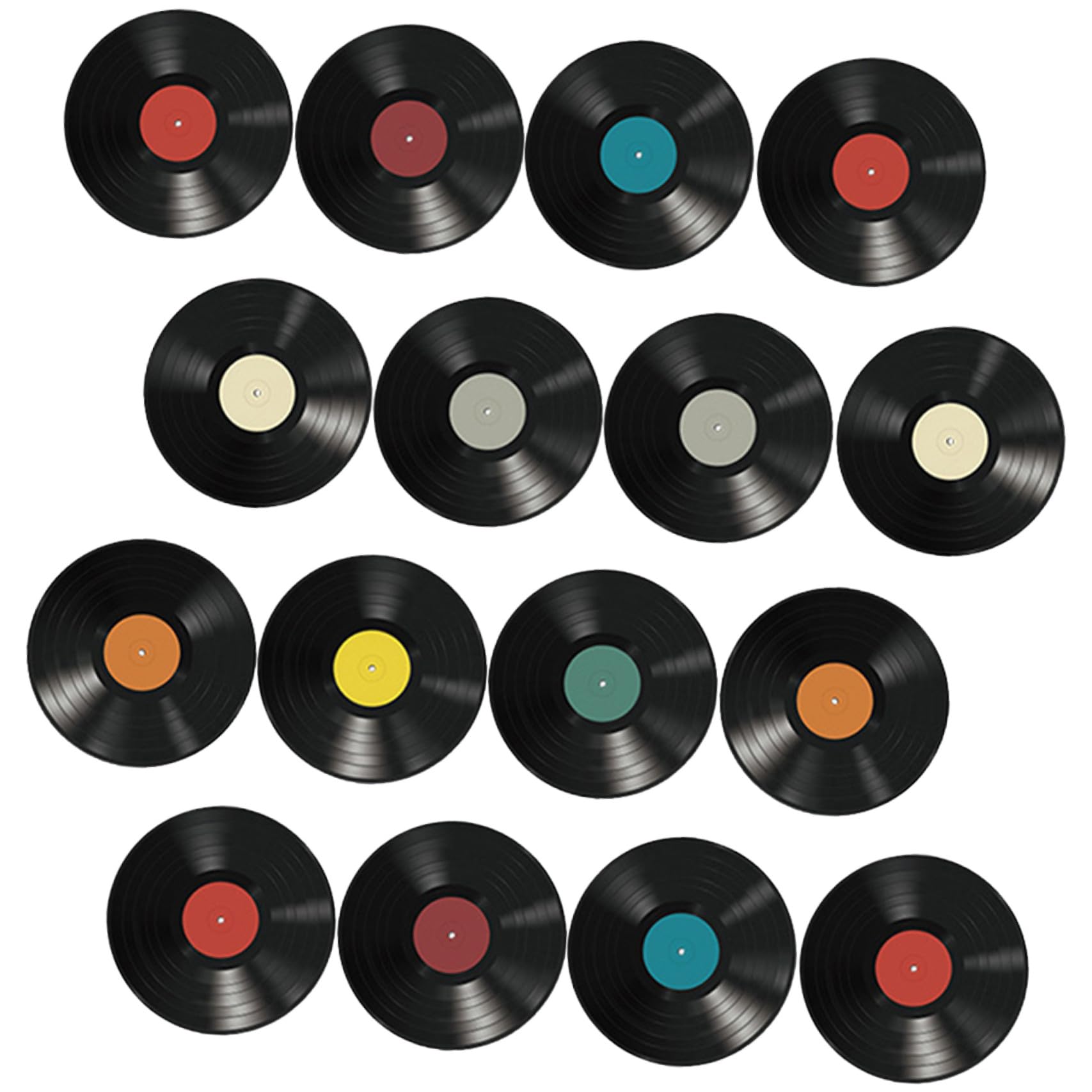 Décoration murale disques vinyle STOBAZA en PVC noir pour l'ambiance rétro de café bar