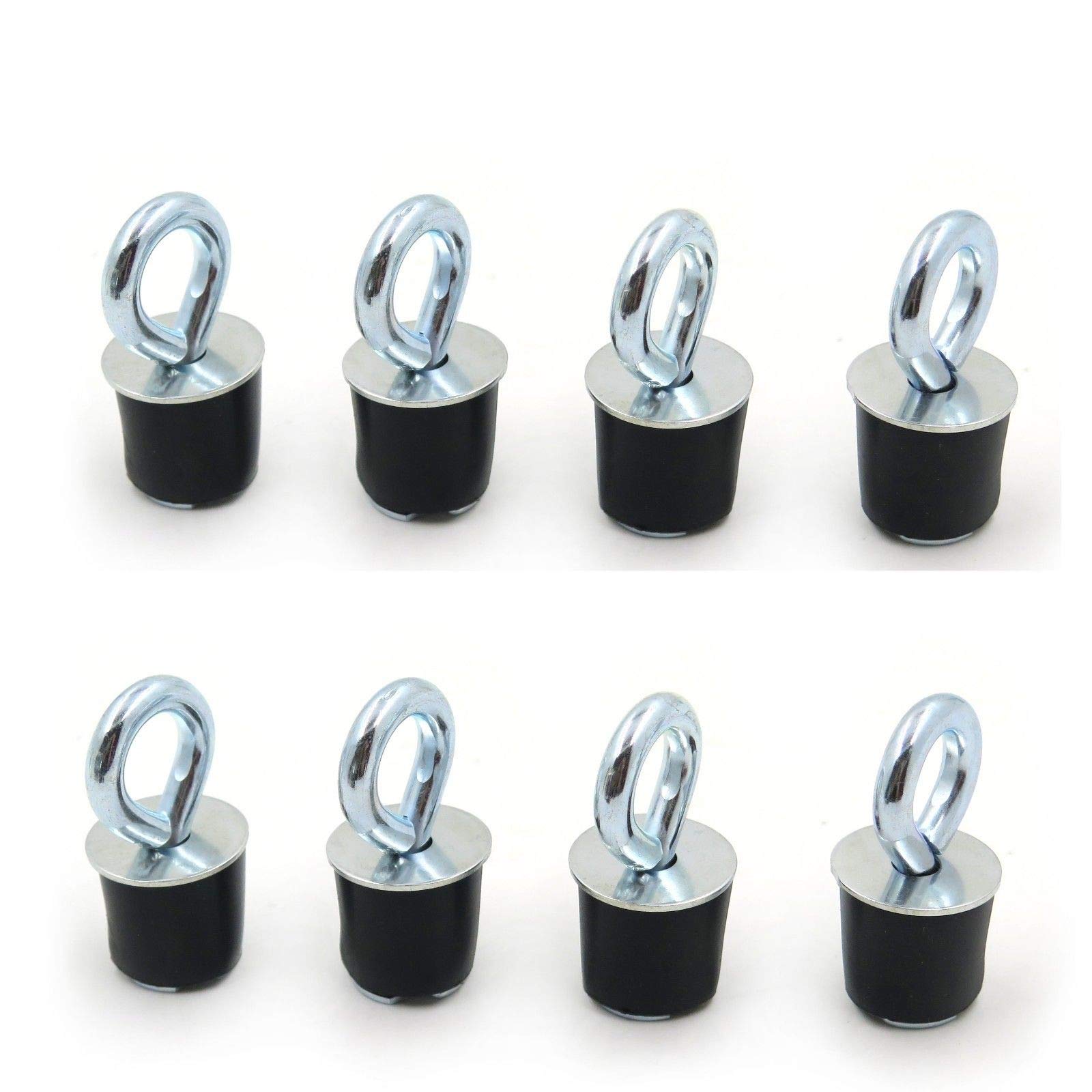 Motobiker ATV Tie Down Anchors, 8 Pcs 1” ATV UTV Tie Down Anchors Suitable Compatible with Polaris Lock & Ride RZR(Up to 2020) 900 1000 / Sportsman/ACE - Not Fit Ranger or General (Black)