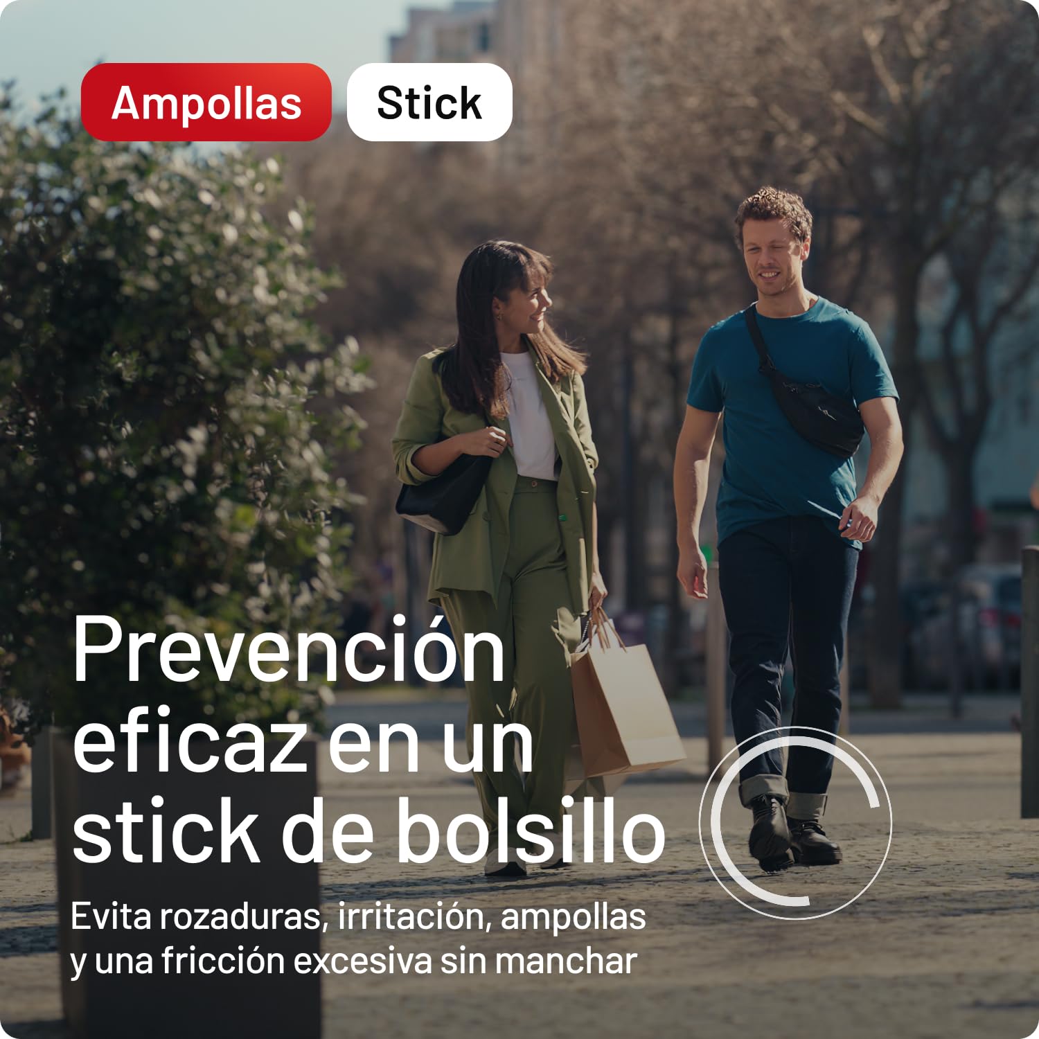 COMPEED Stick Anti-fricción, Tratamiento de Pies Fricción y Ampollas, Barra 8 ml