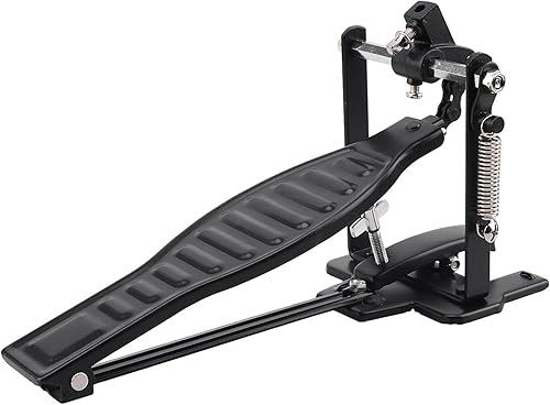 Miniatura 3 de Pedal de batería de aleación de aluminio negro para niños, conjunto de pedal de batería con palillo batidor de tambor y llave de tambor