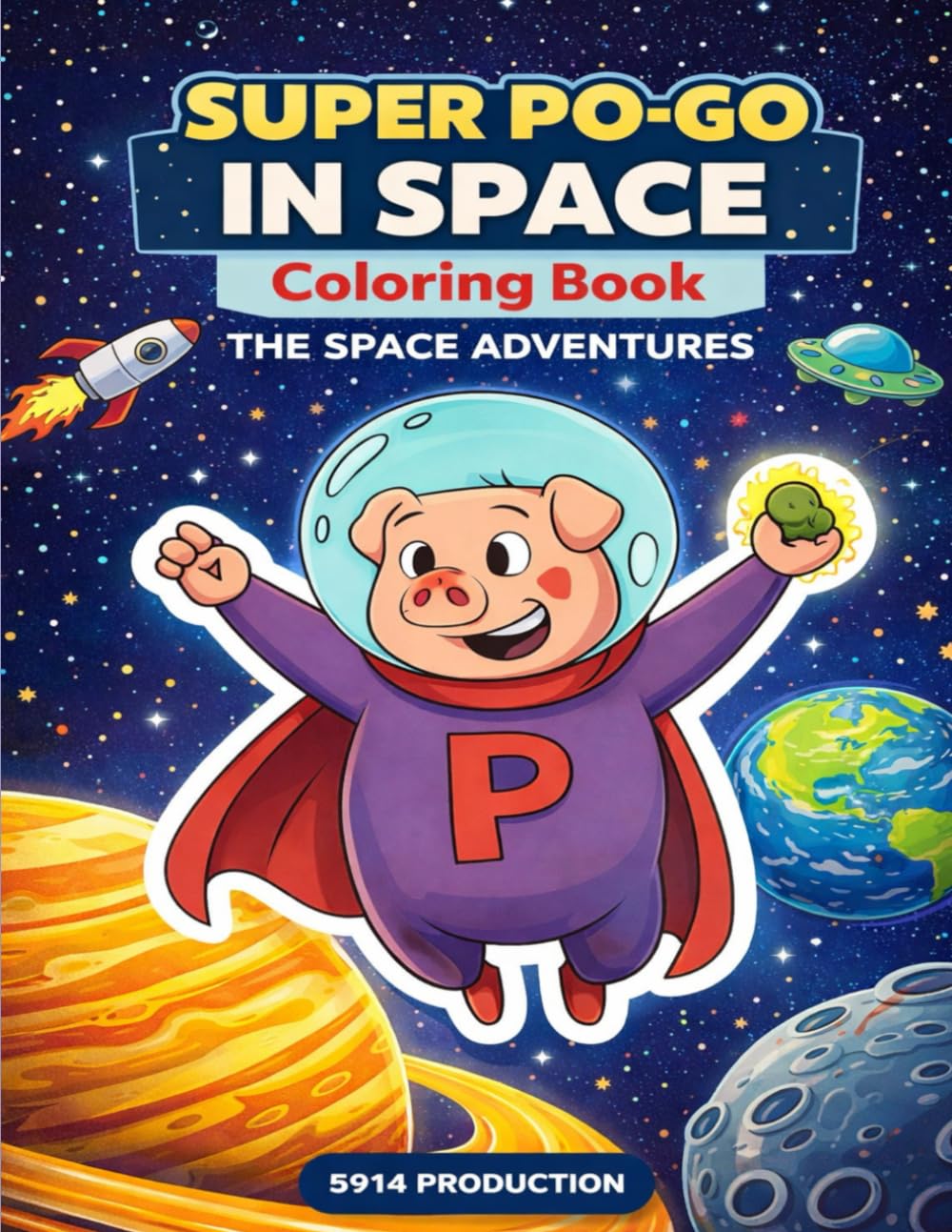 Super Po-Go in Space, Coloring Book: The Space Adventures