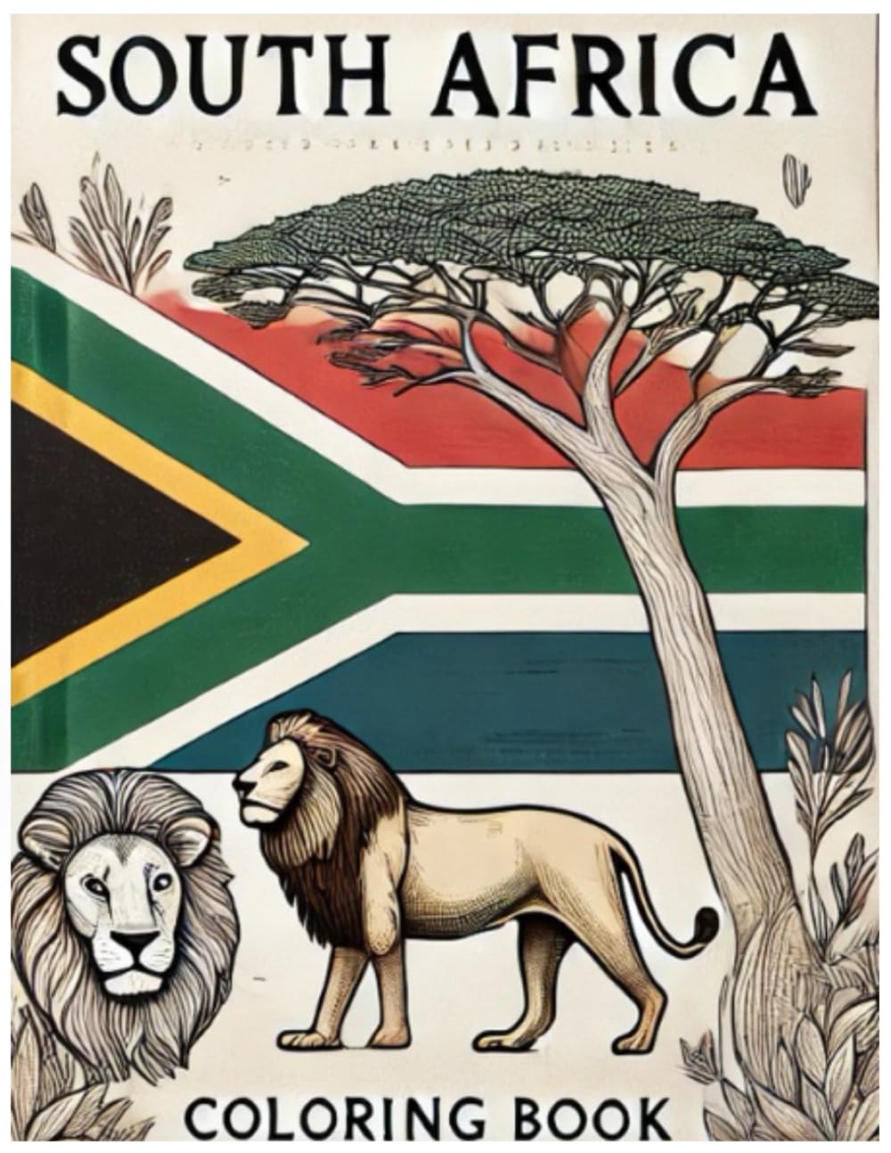 Relaxing Coloring Book for Advanced : Stress Relieving South African Landscape: Stress Relief through the Elegance of South African Vistas and Scenes (Colong book)