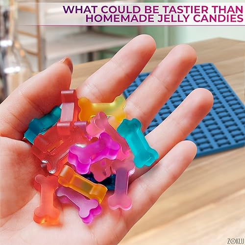 Miniatura 8 de Moldes de silicona para dulces de hueso de perro, molde de silicona para golosinas para perros, moldes de chocolate azul derretido, cubitos de