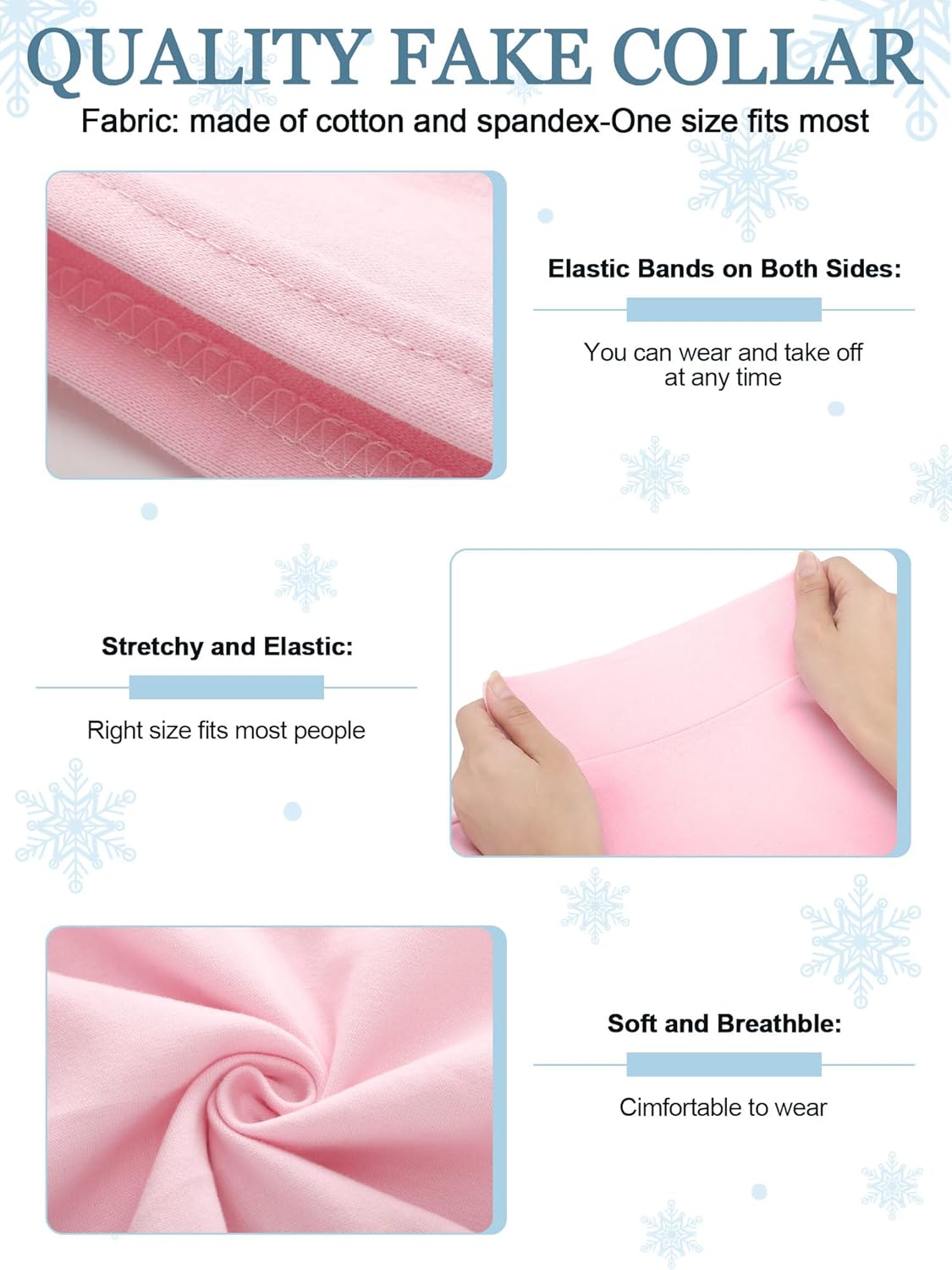 SATINIOR Fake Turtleneck Dickey Collars Women Half Top Mock Collar Neck Wear in Sweater Hoodie High Neck Mock Collar - Image 3