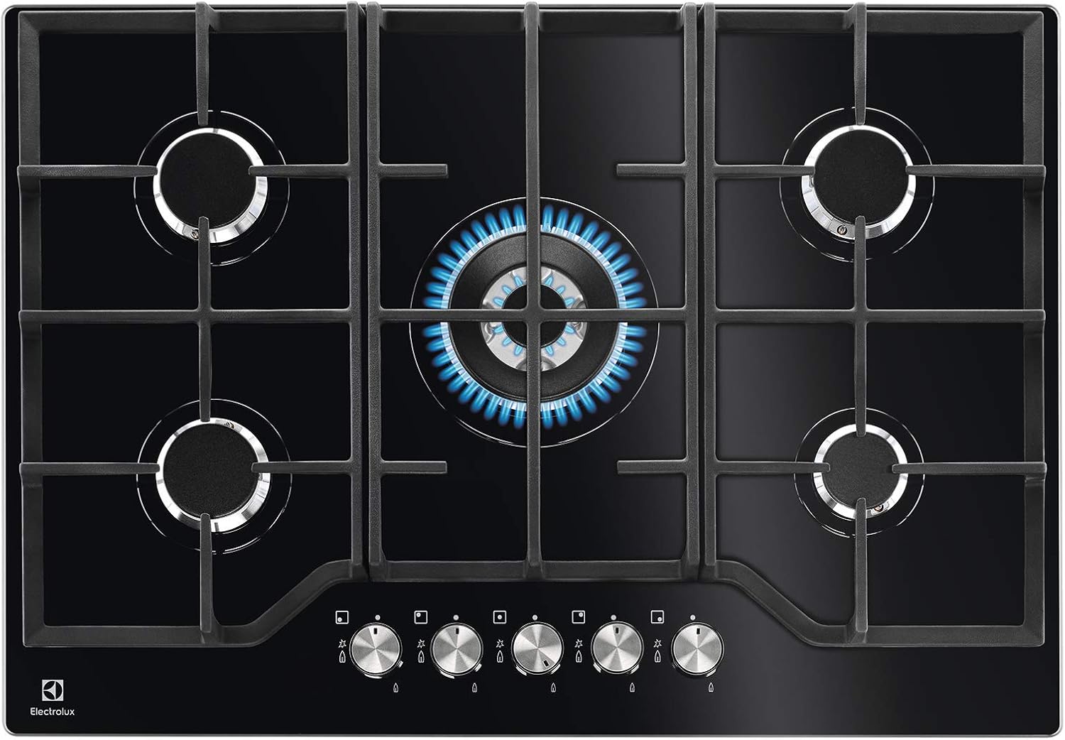 Electrolux EGG7536K Piano Cottura Gas on Glass , GOG line 75 cm, Nero Electrolux EGG7536K Piano Cottura Gas on Glass , GOG line 75 cm, Nero