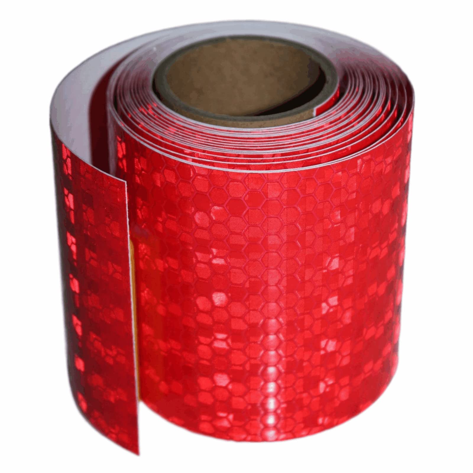 tuyrchu Red Reflective Tape 3 inch X 12 FT for Bikes, Outdoor Waterproof High Visibility Warning Safety Adhesive Conspicuity Reflective Stickers
