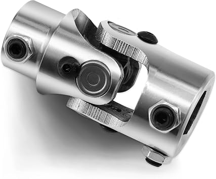 1" DD X 3/4" 30 Spline Steering Shaft Universal Joint Coupling Single U-Joint Coupler 1" DD to 3/4"-30 Spline Shaft Joint 35 Max Working Angle Chrome