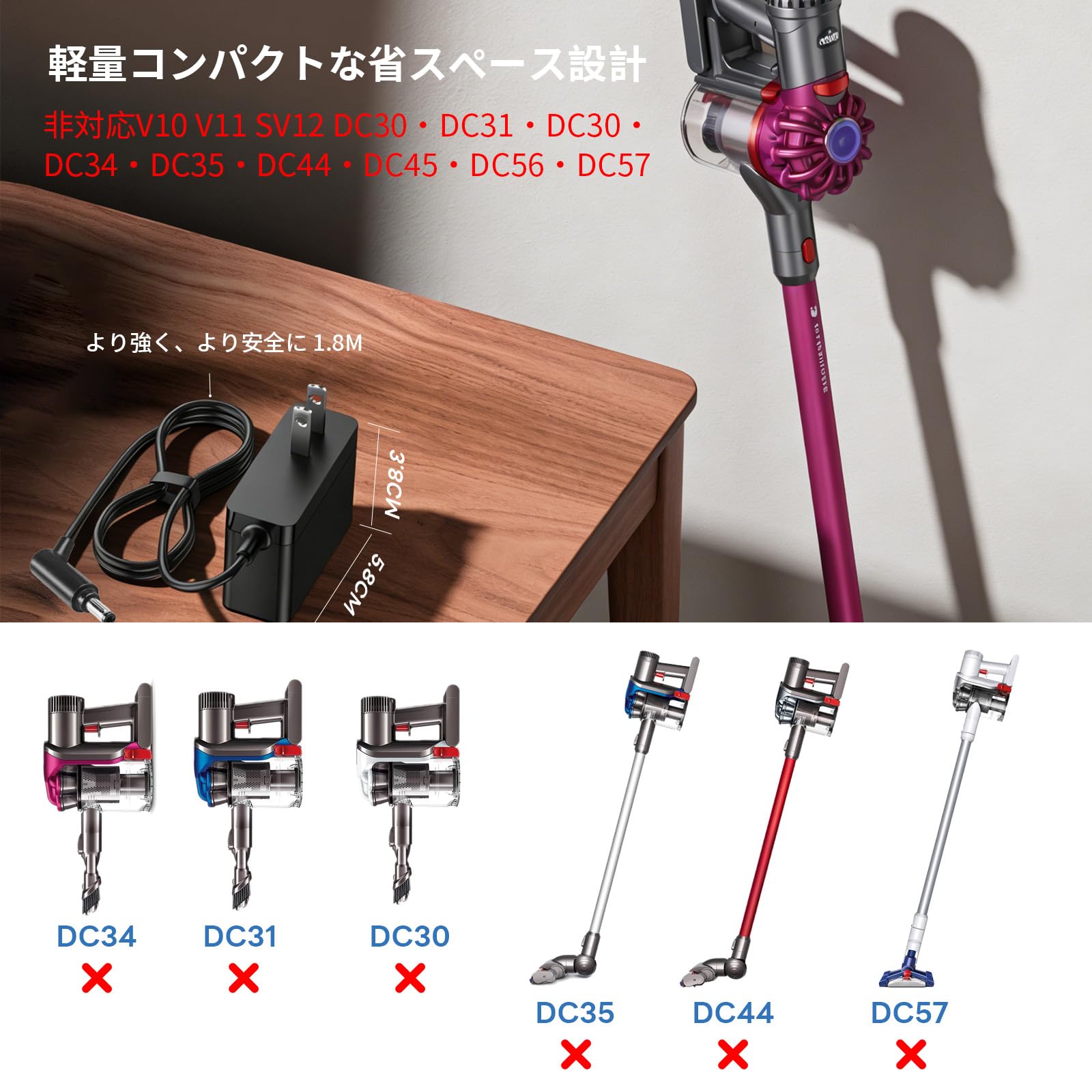 Amazon.co.jp: V6 V7 V8 掃除機 充電器 対応ダイソン 掃除機