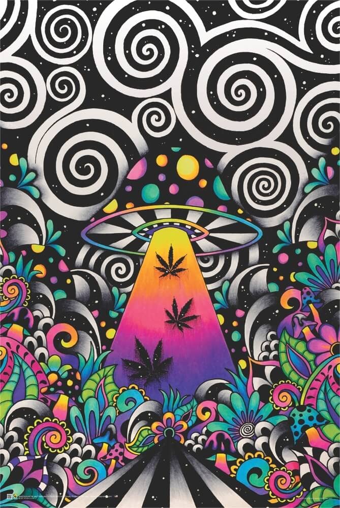 Brizland by Brizbazaar Non-Flocked Blacklight Poster 24" x 36"