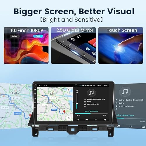 Miniatura 7 de Estéreo de coche Android para Honda Accord 8th 2008 2009 2010 2011 2012 2013 soporte inalámbrico CarplayAndroid Auto con pantalla táctil de 10.1