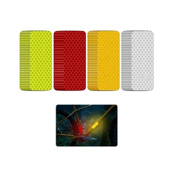 Reflectives Strips,100 Pcs Car Reflective Stickers, Reflective Tape, Suitable for Vehicles, Bicycles, Motorcycles, and Clothing Orange + Red + White + Green