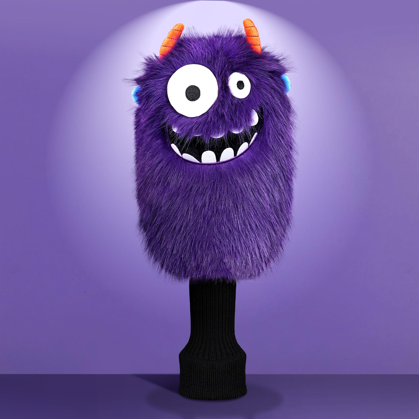 LZFAN Golf Club Covers for Woods and Drivers Funny Driver Headcover Animal Golf Club Head Covers Golf Gifts for Men Women Plush (Monsters for Driver) (Purple Monsters for Driver)