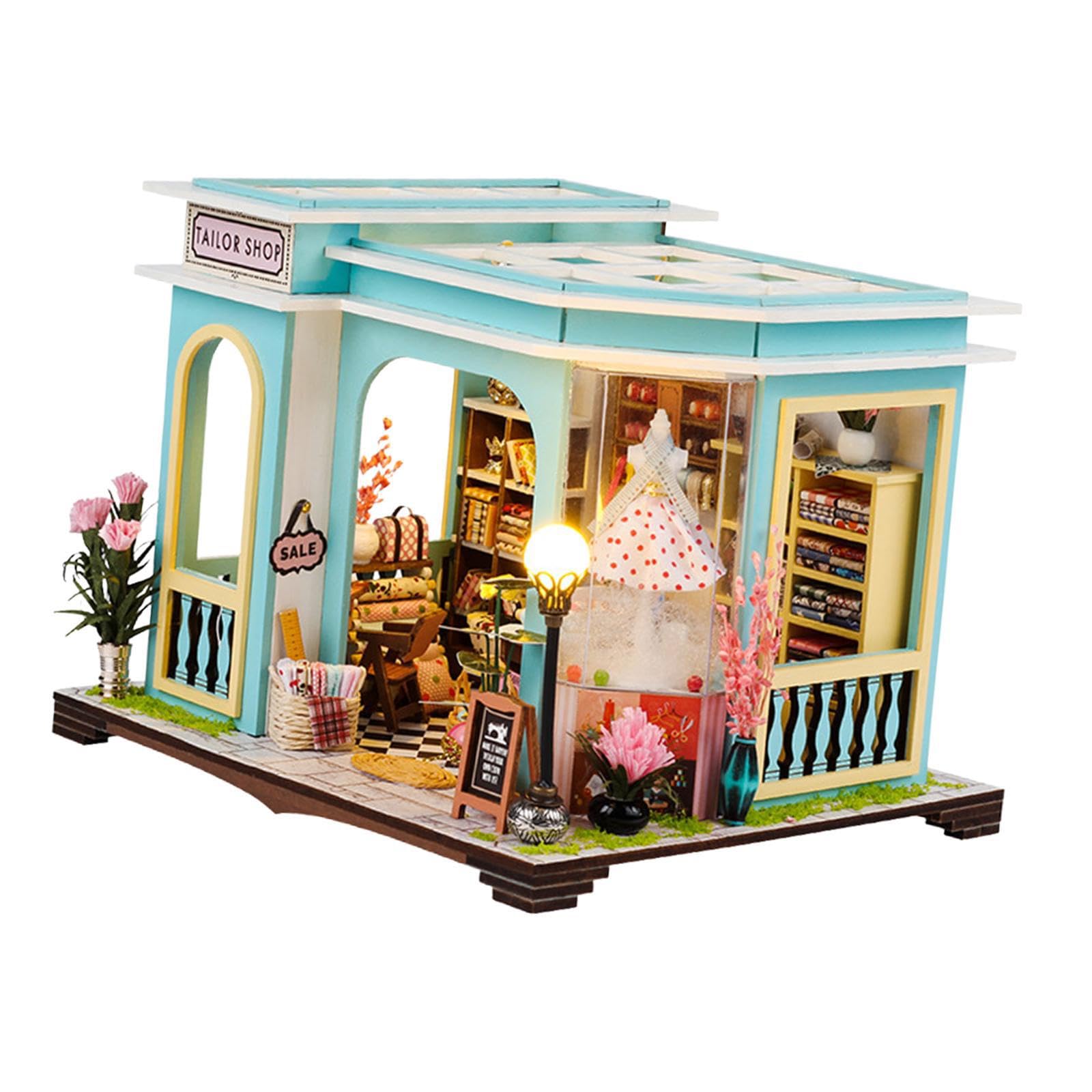 ミニチュアハンドメイド　ドールハウス Amazon.co.jp: KIXZSAZ 手作りドールハウス DIY 木製ミニチュア建築