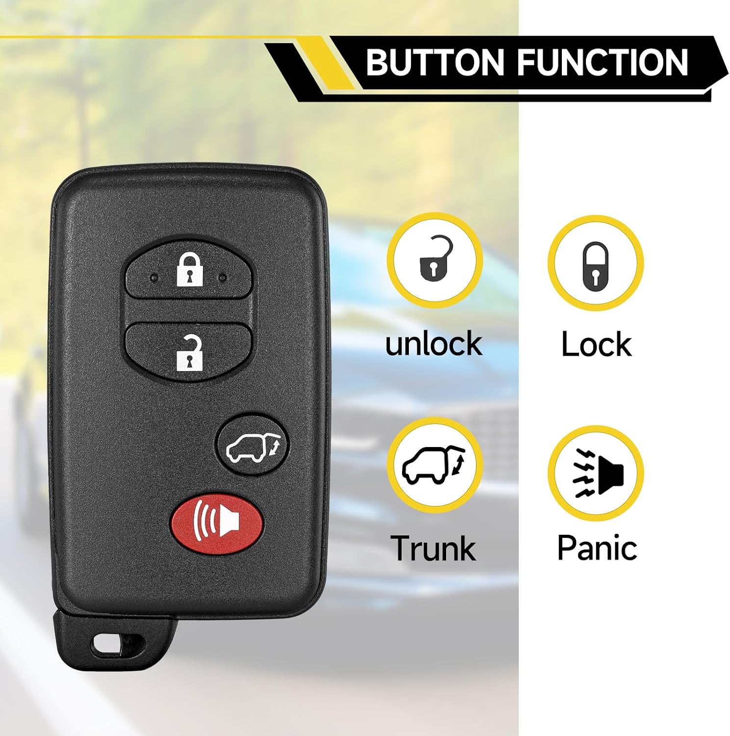 Smart Key Fob Replacement Fits for Toyota Venza 2009 2010 2011 2012 2013 2014 2015 2016 Car Keyless Entry Remote HYQ14ACX 314.3MHz 89904-0T060 271451-5290