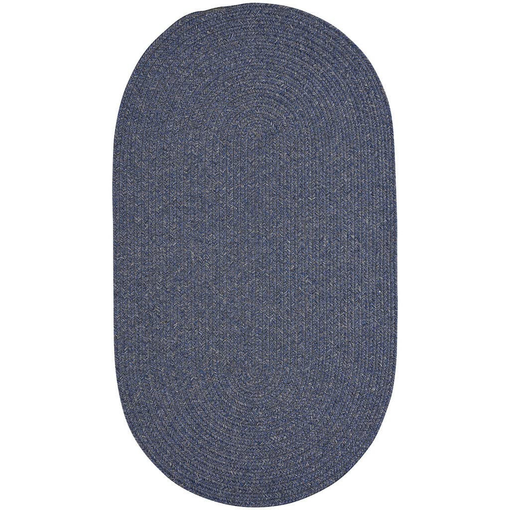 Capel Rugs Candor 20" x 30" Oval Braided Rug - Blue