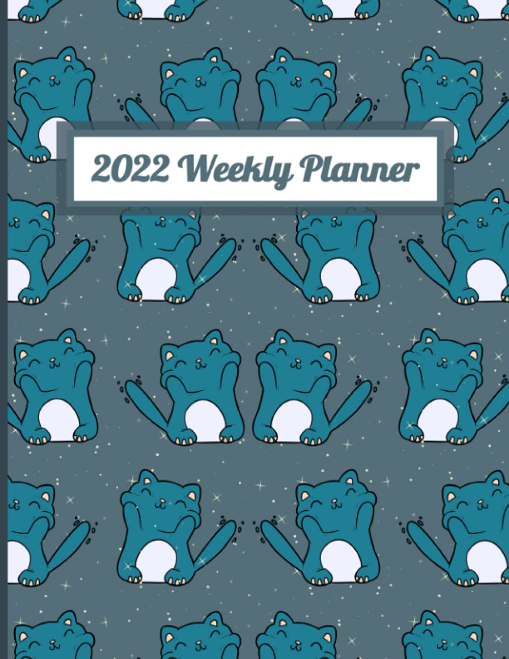 2022 Weekly Planner I 8.5 x 11 with Cute Cats I Calendar 2022 Fun And Colorful Design