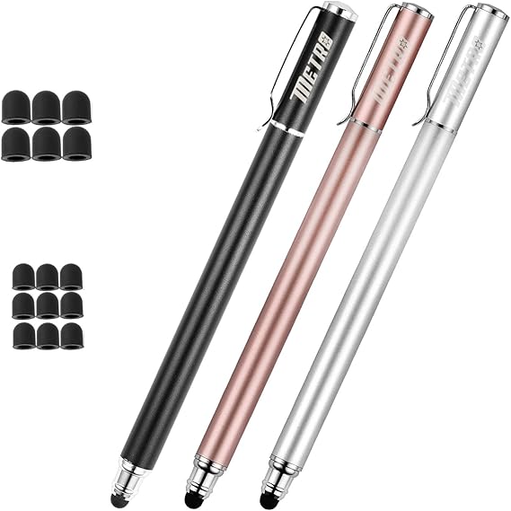Capacitive Stylus Pens, Rubber Tips 2in1 Series, High