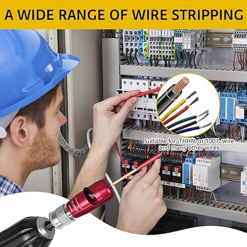 Miniatura 3 de Pelacables para taladro,Herramienta de tornado de alambre para taladro,Multi-Spec 10/12/14 AWG,Pelacables eficiente y tornador de alambre,Pelacables