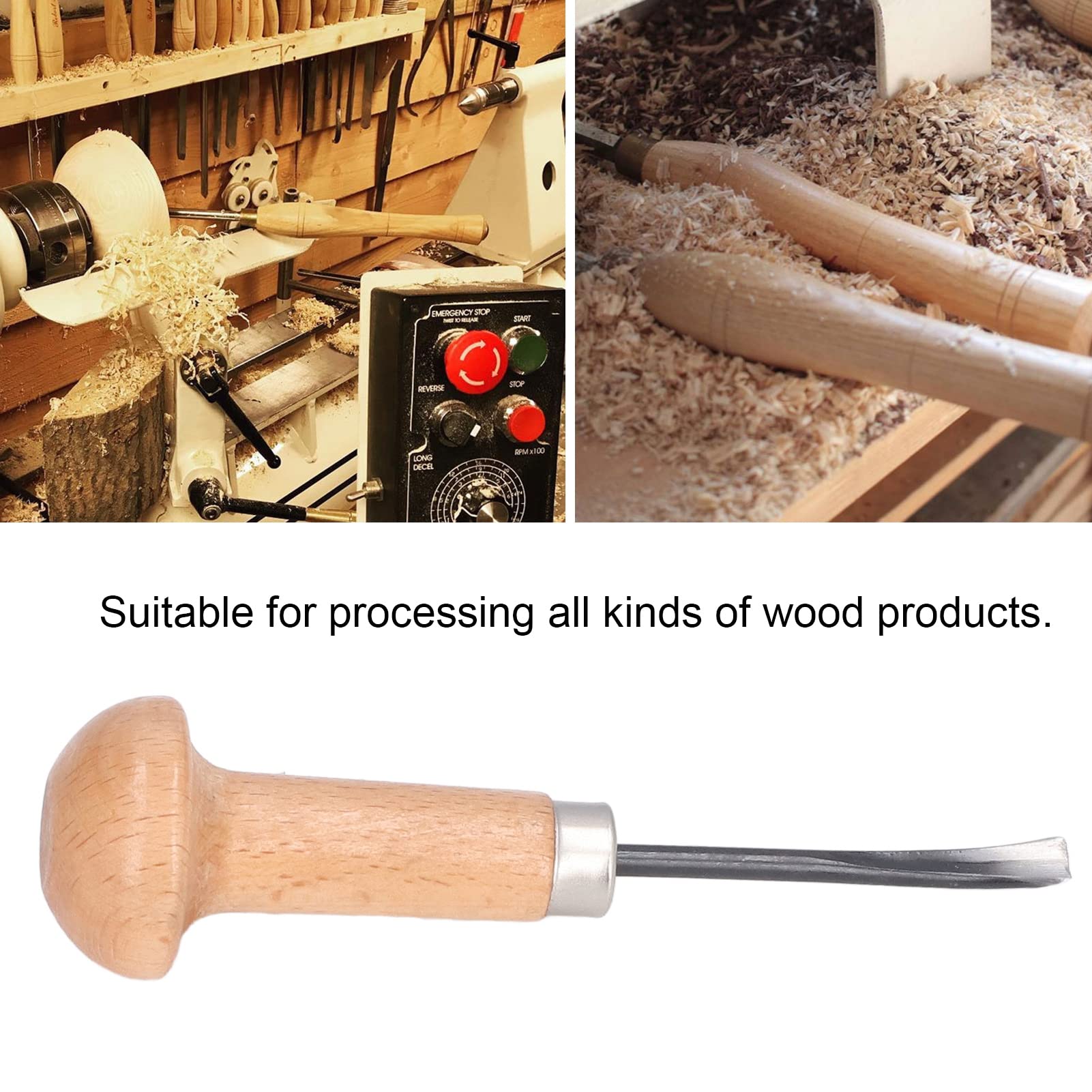 Cincel, Cuchillo, Mresistente, Mango de Playa, Diseño Ergonómico, Cincel para Tallar Madera para Cortar