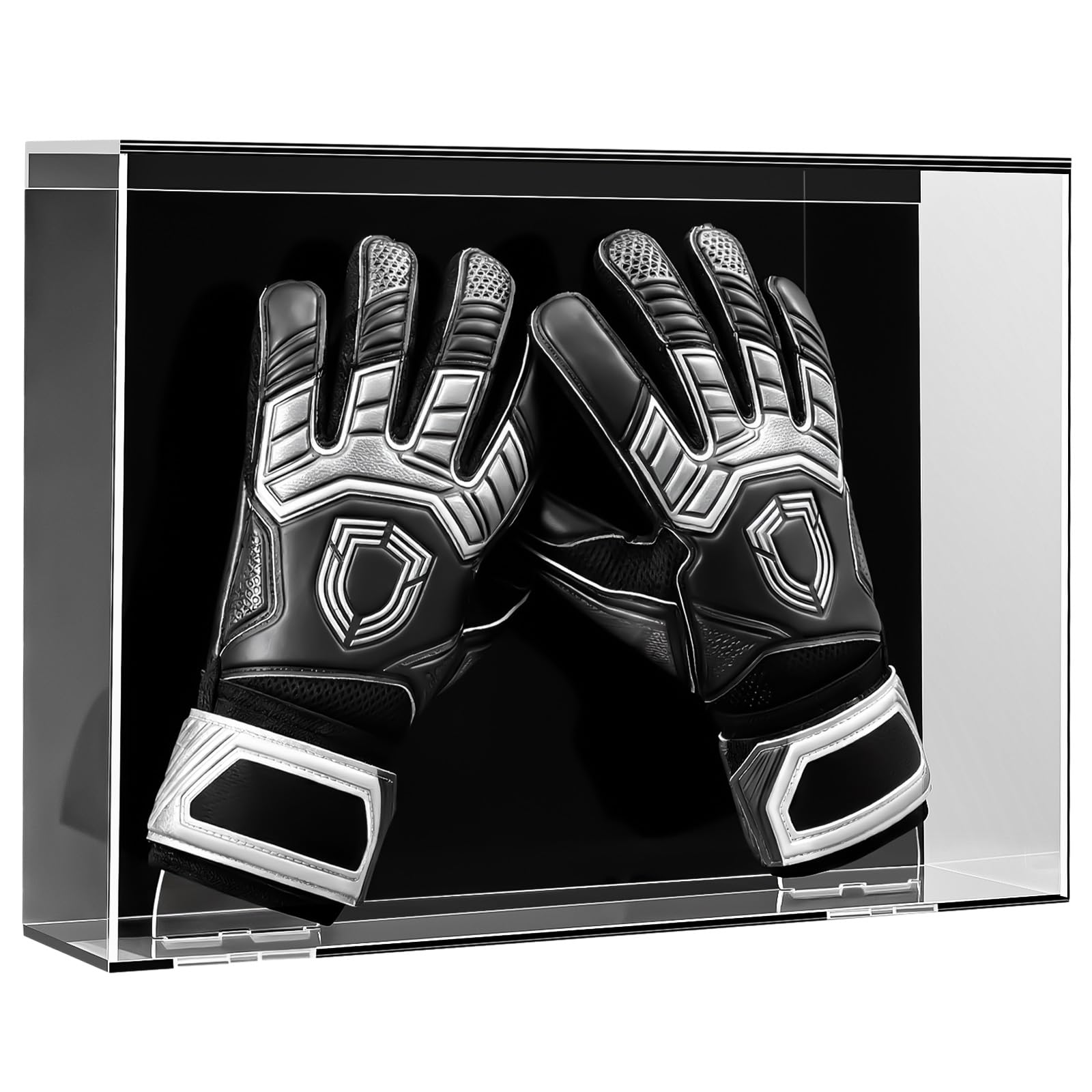 Yinkin Baseball Glove Display Case for Wall, UV Protected Acrylic Shadow Box for Signed Glove, Sports Memorabilia Gift for Display Frame