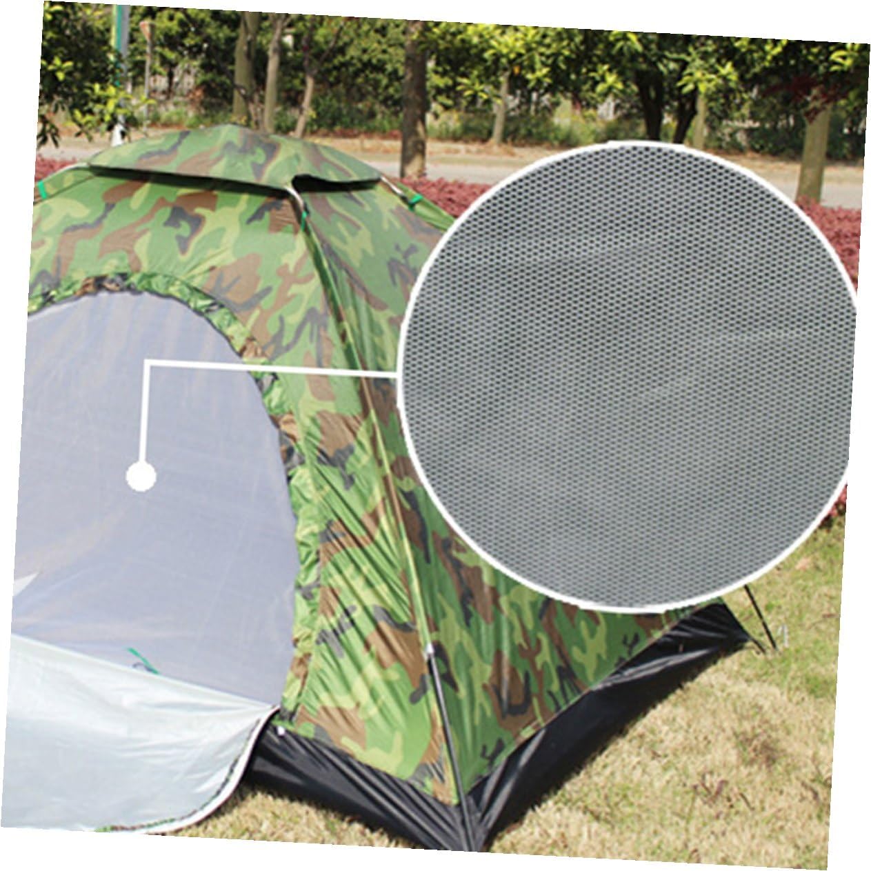 NOLITOY Foldable Camouflage Tent Single Person Outdoor Camping Travel Tent Oxford Cloth Breathable Top Window Fiberglass Rod Easy Setup Portable for Hiking