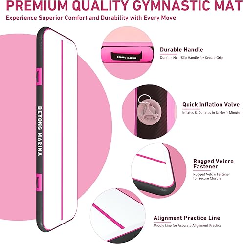 Miniatura 4 de BEYOND MARINA Air Gymnastics - Colchoneta inflable de 48 pulgadas de grosor, 10 pies, 13 pies, 16 pies, 20 pies, para uso doméstico, entrenamiento,