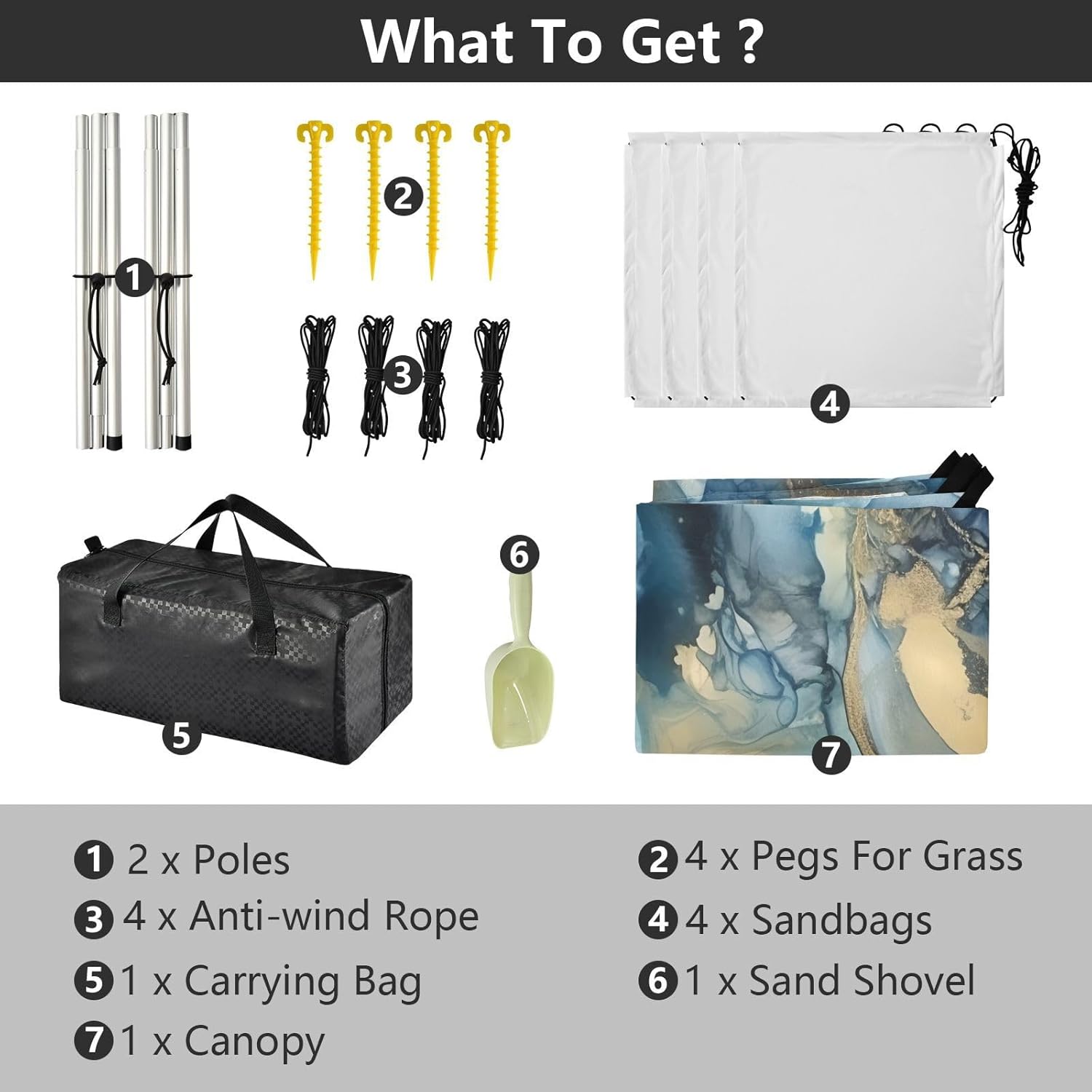 ALAZA Blue & Gold Marble Art Beach Tent Sun Shelter UPF50+ Protection Beach Shade Canopy w/ 4 Sandbags for Outdoor Camping, Fishing, Backyard Fun, Picnic, 10x9 ft