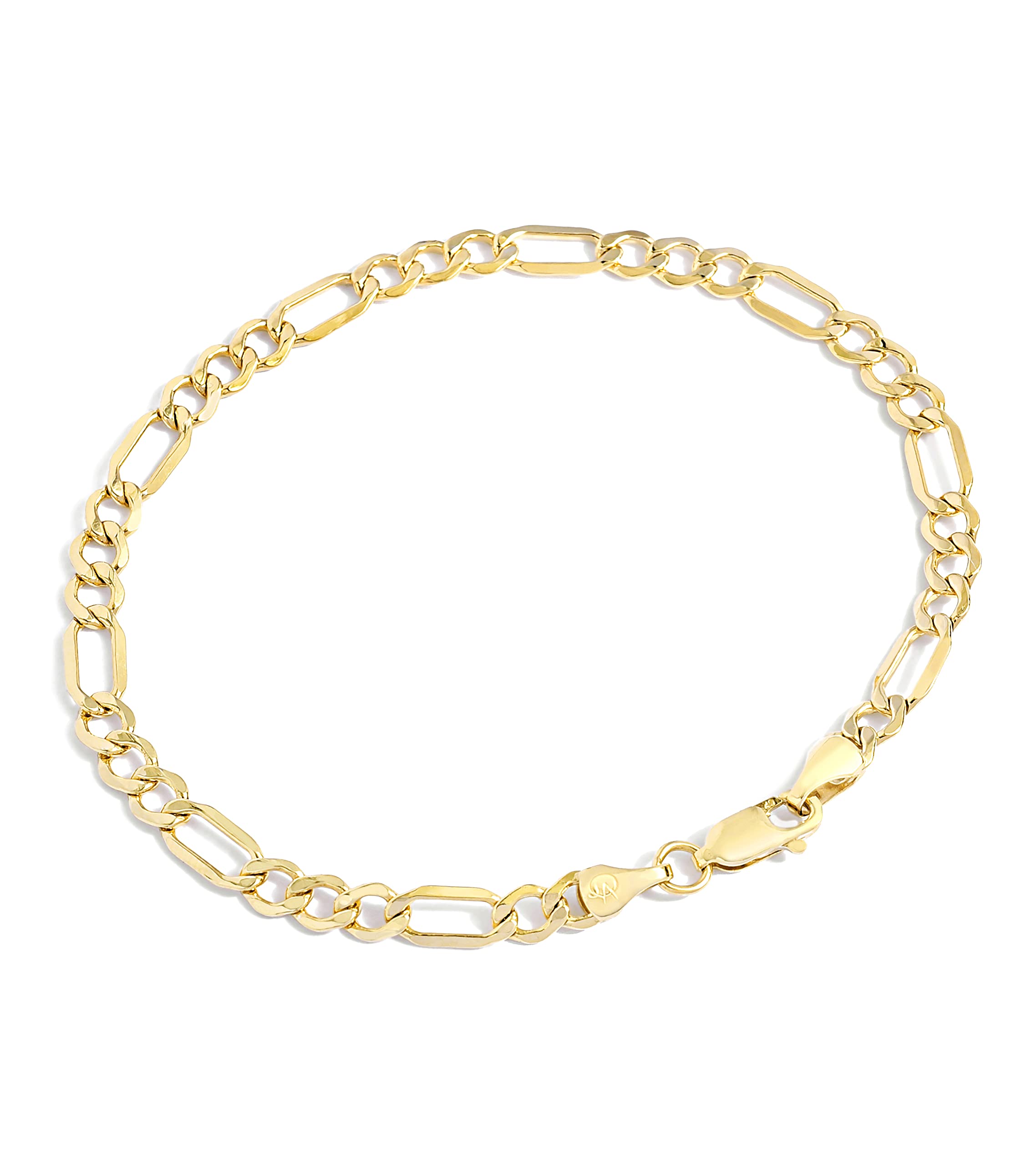 Jewelry AtelierJewelry Atelier Gold Filled Chain Bracelet Collection 14K  Solid Yellow Gold Filled Figaro Chain Bracelets for Women and Men