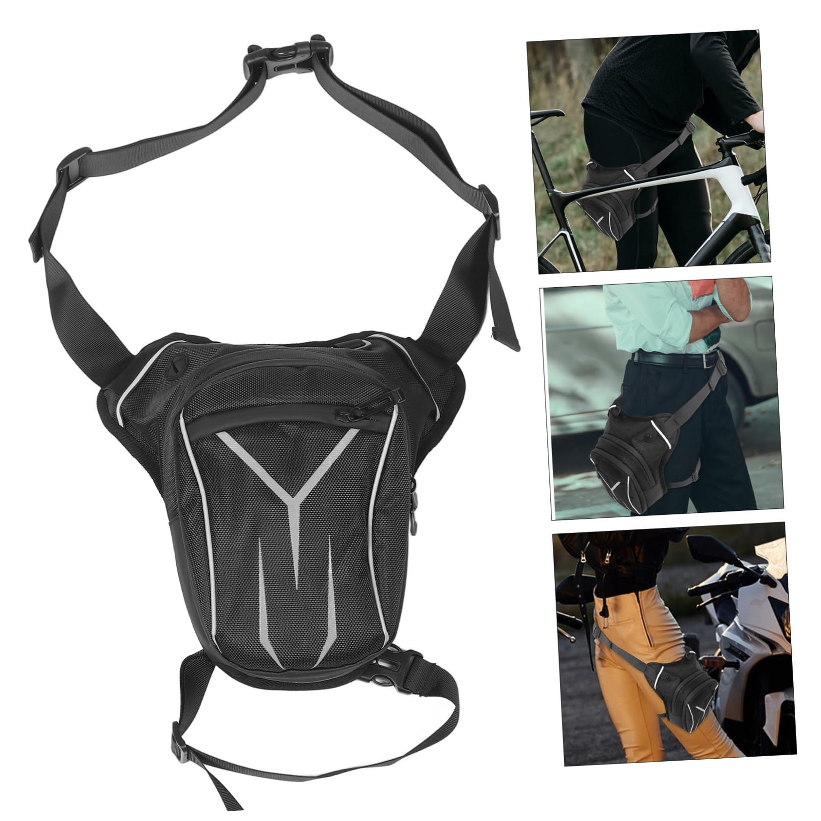 Happyyami Bolsa De Pierna para Móvil y Teléfono Riñonera Deportiva Ajustable Oxford para Ciclismo Senderismo y Pesca