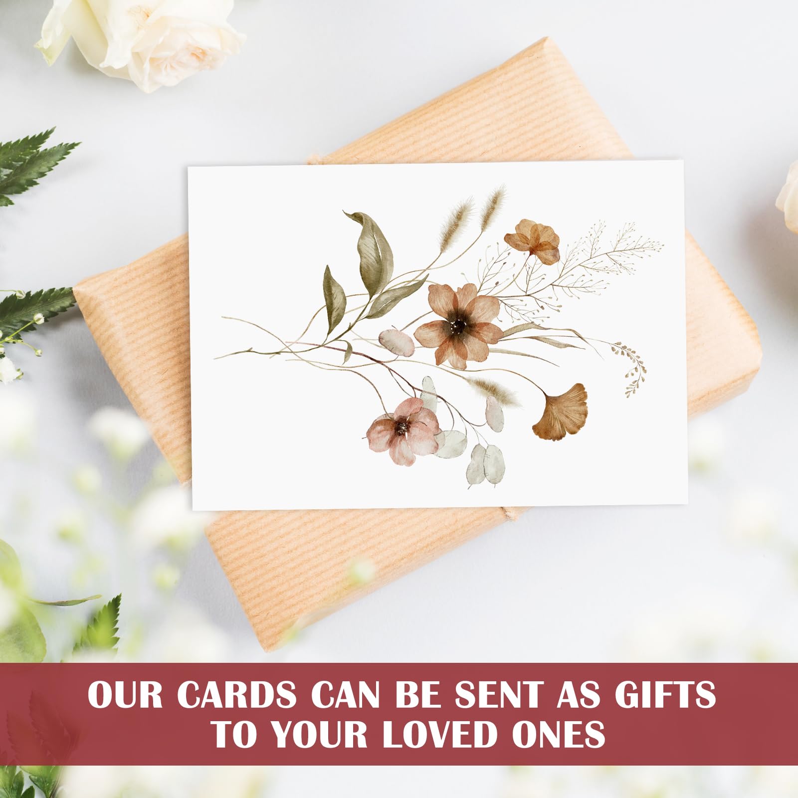 HongyiTime Tarjetas en blanco, tarjetas de felicitación en blanco de 4 x 6 pulgadas, paquete de 30 6 diseños florales surtidos, tarjetas de felicitación en blanco con sobres, tarjetas en blanco con