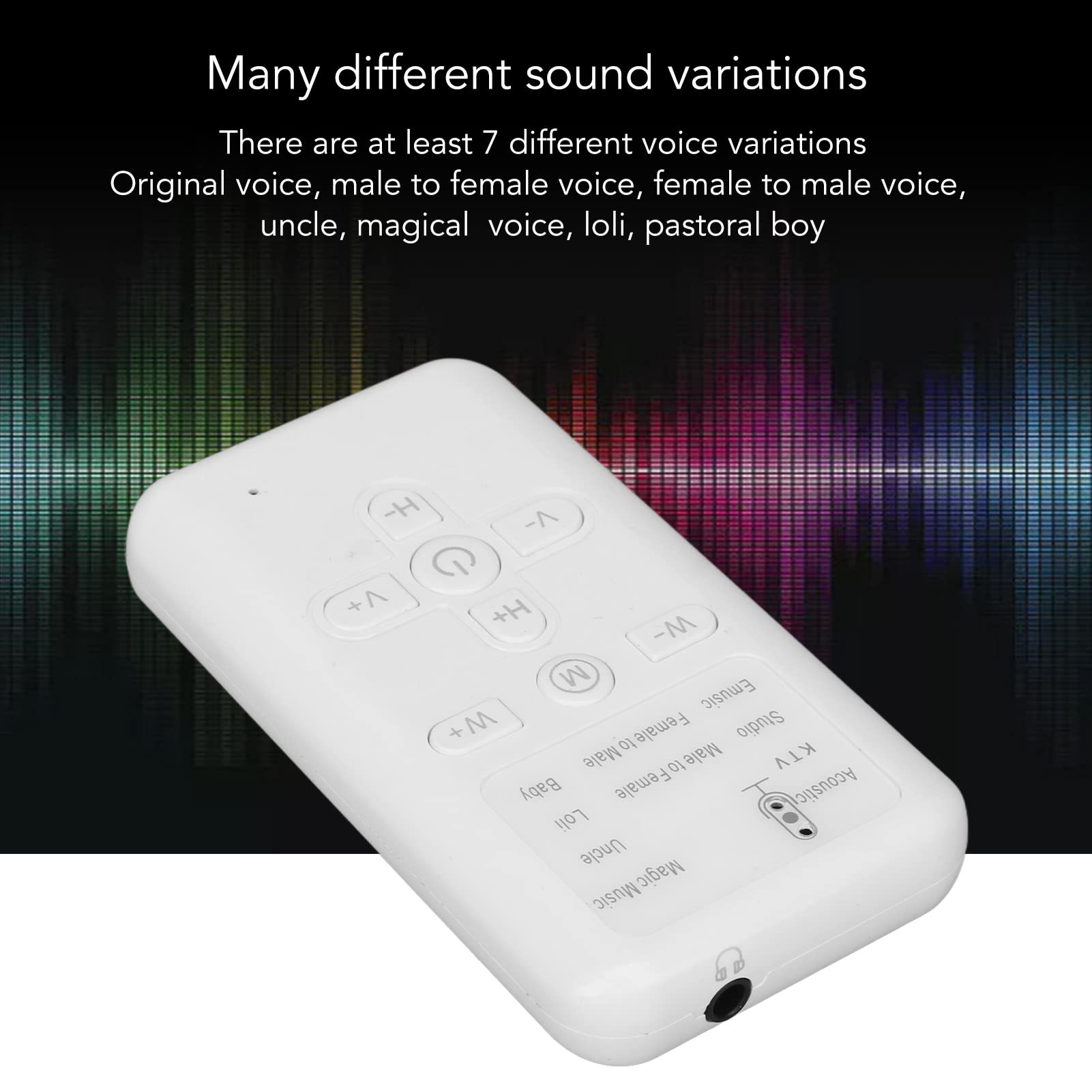 Voice Changer Disguiser Modulator for PS4 Xboxone Phone, Handheld Mini Microphone, Live Broadcast Card, 8 Sound Effects, Plug and Play Adults Kids