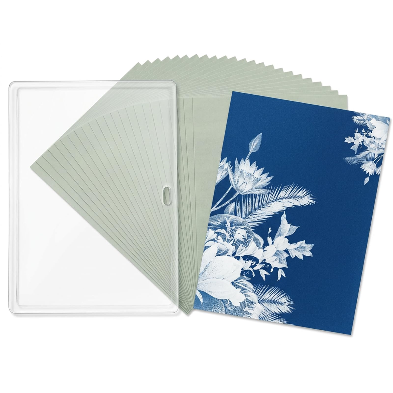 Cyanotype Paper Kit, A6 Sun Print Sheets, High Sensitivity, 24 Sheets with Folder, for Art Projects, Suitable for Parents and Children