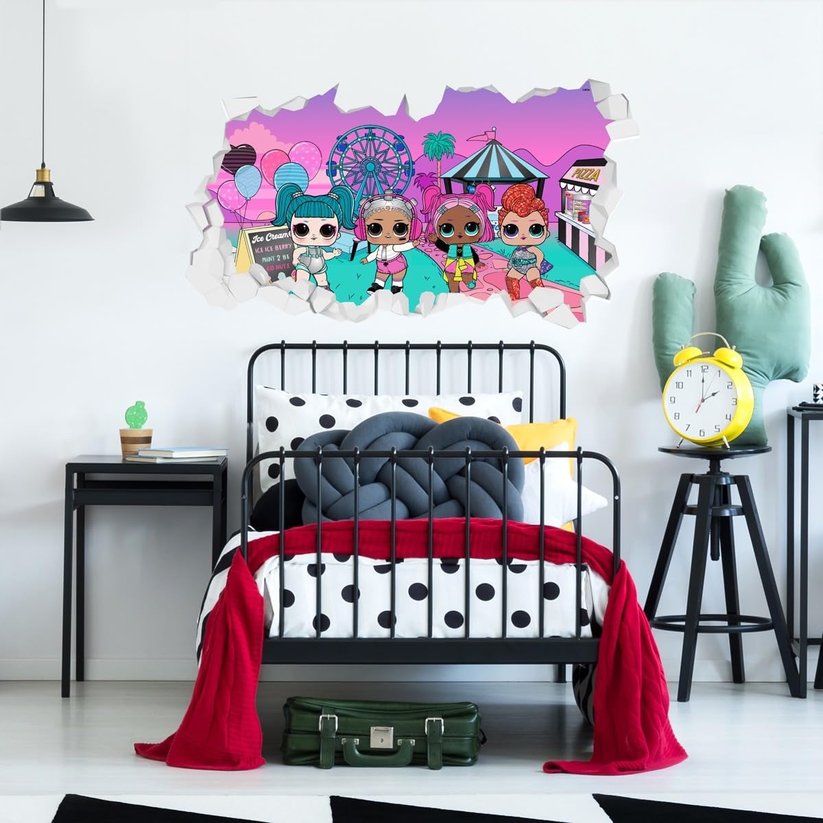 L.O.L Surprise! Fairground Broken Wall Sticker Art Home Decal Mural (90cm Width x 45cm Height)