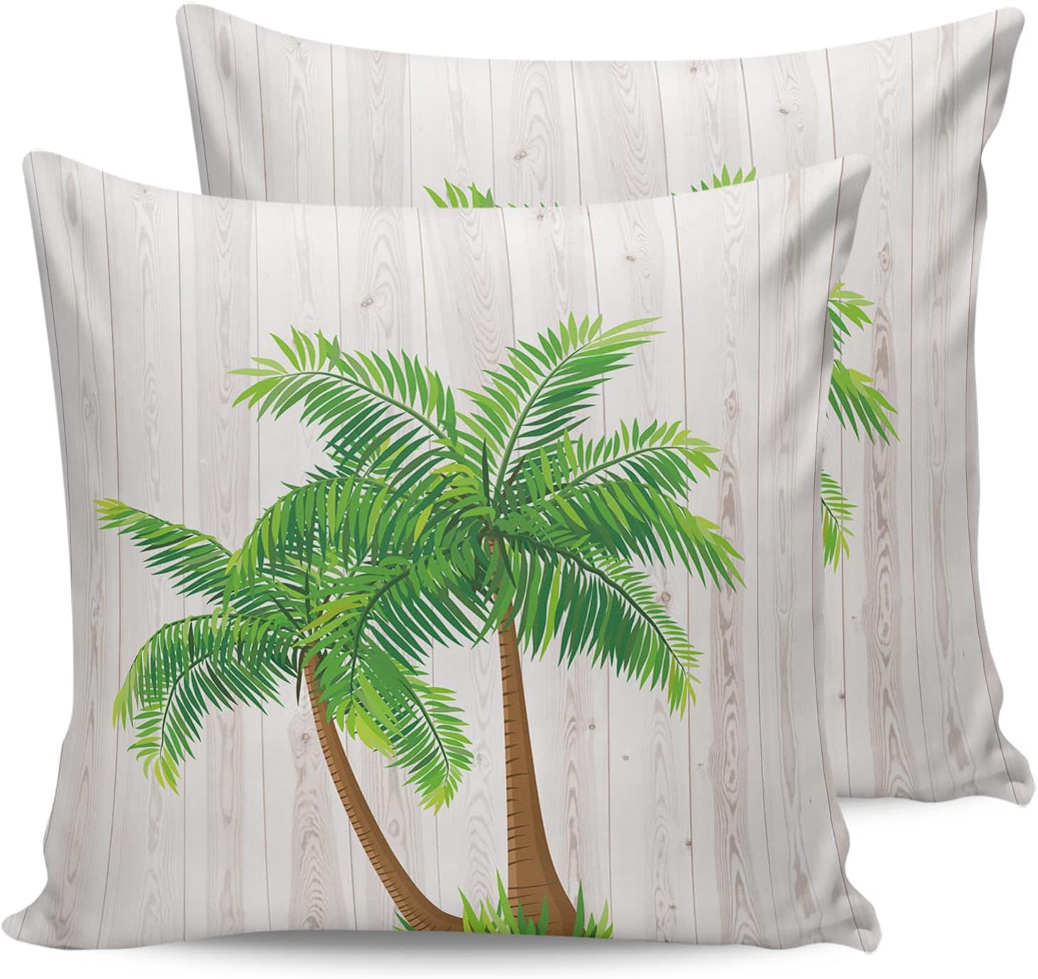Throw Pillow Covers 20 x 20 Inches Set of 2 Summer Palm