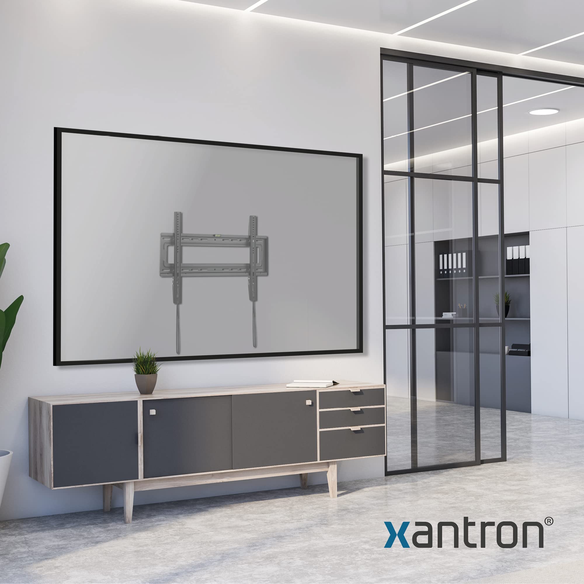Xantron Supporto Universale Per TV 37-75'' - Regolabile In Altezza, Girevole, VESA 200x200 A 600x400, Fino A 40kg - 6