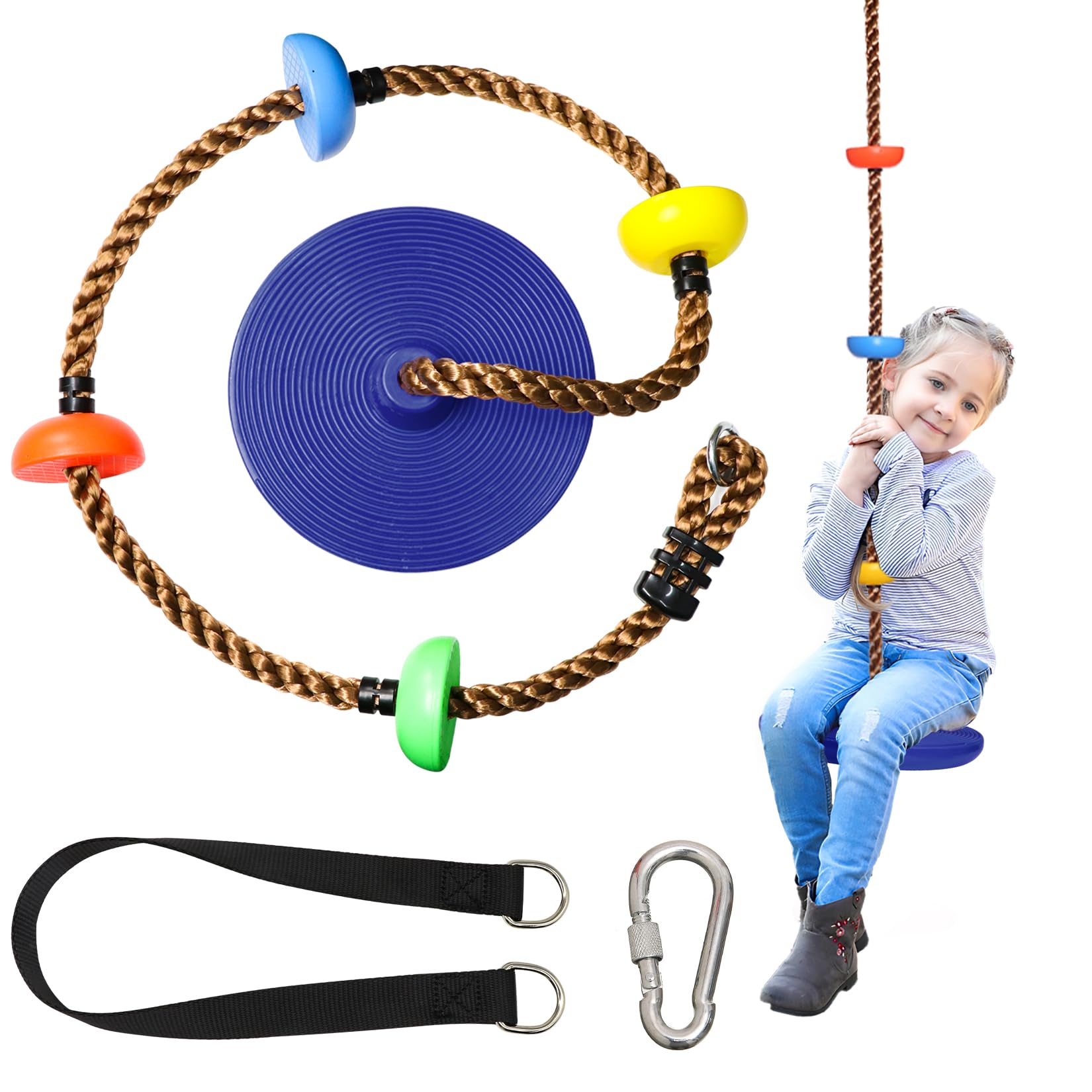 Jeu Jardin Enfants Adultes Balançoire D'escalade GothicBride - Plateforme Et Disque Pour Enfants Et Adultes Siège Balançoire Enfant