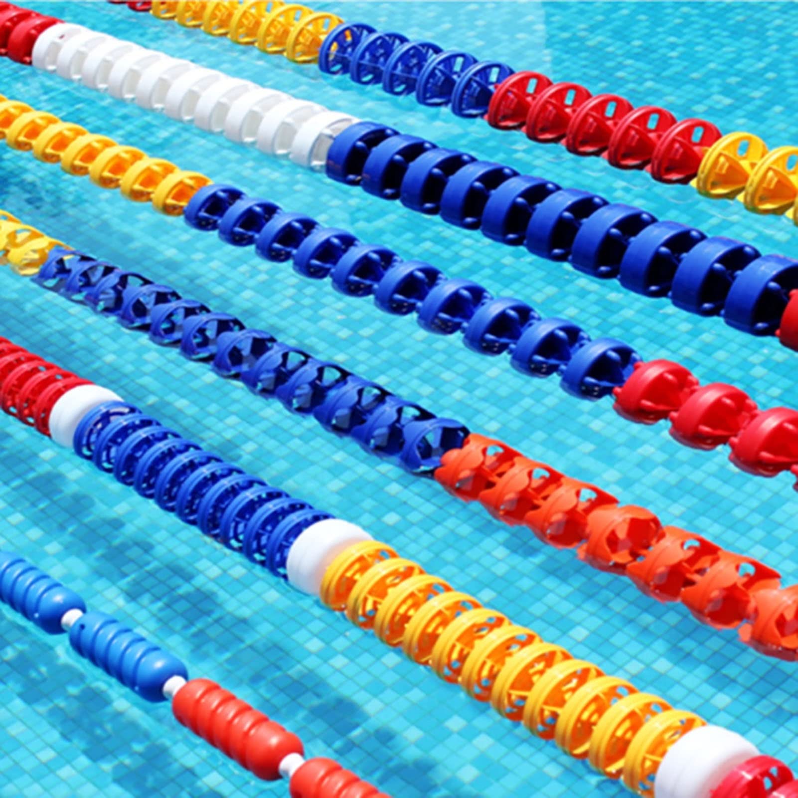 Barrière Flottante pour Piscine, Lignes de couloirs de Piscine, bouée de séparation de sécurité pour Ligne Flottante, Corde de compétition de 1 à 10 m, Ligne de Flot,Dia12cm/4.7in-4m/13.1ft