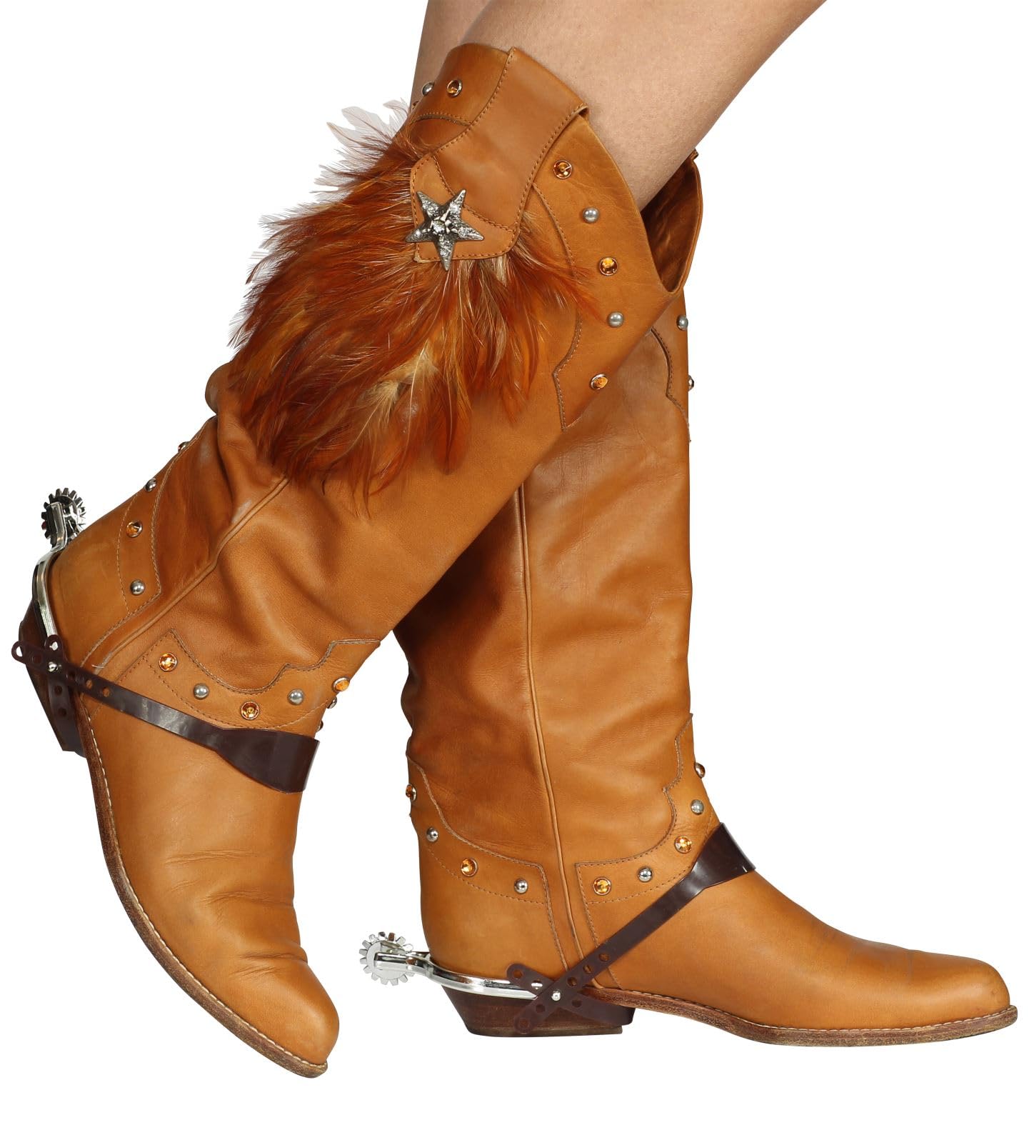 shoperama Stella Spore per costume da cowboy western selvaggio west sceriffo marshall cavaliere stivali costume accessorio