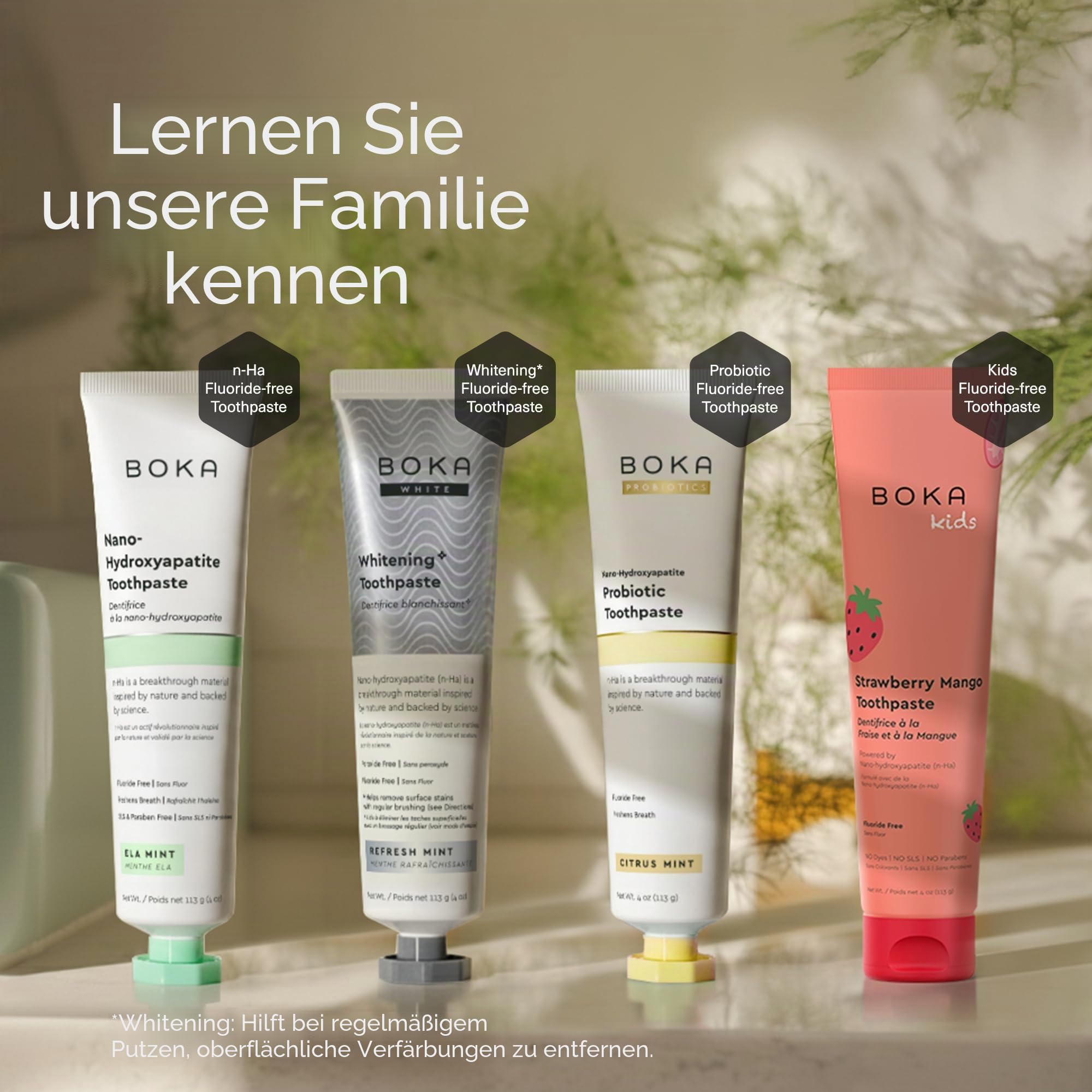 Revive MD-Boka Zahnpasta, fluoridfrei, Nano-Hydroxyapa, Remineralisierung, empfindliche Zähne, Aufhellung