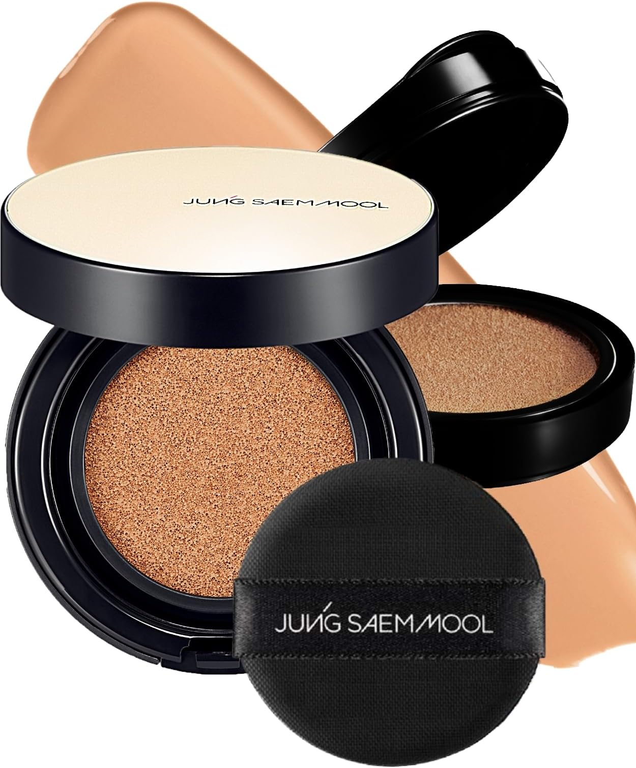 Essential Skin Nuder Longwear Cushion 0.98 Fl Oz, Refill Included, 24H Lasting Cushion Foundation with High Coverage, Semi-Matte Natural Finish, Korean Foundation Makeup (Medium Deep)