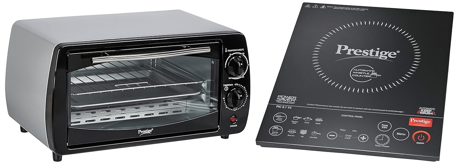 Buy Prestige Induction Cooktop PIC 6.1 V5 + Prestige POTG 9 PC 800Watt